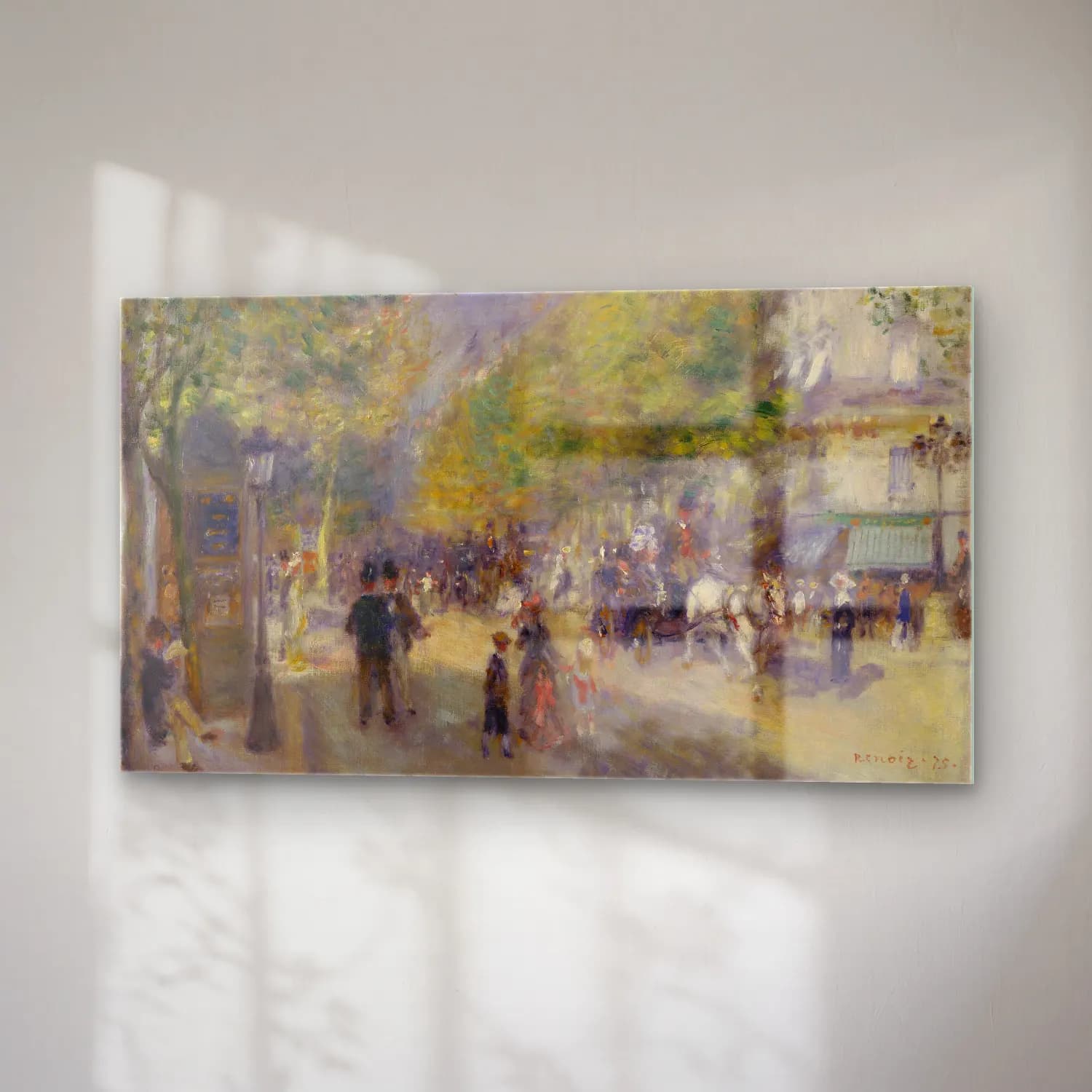 Pierre-Auguste Renoir – Grande Boulevards cam tablo — sağ açıdan görünüm