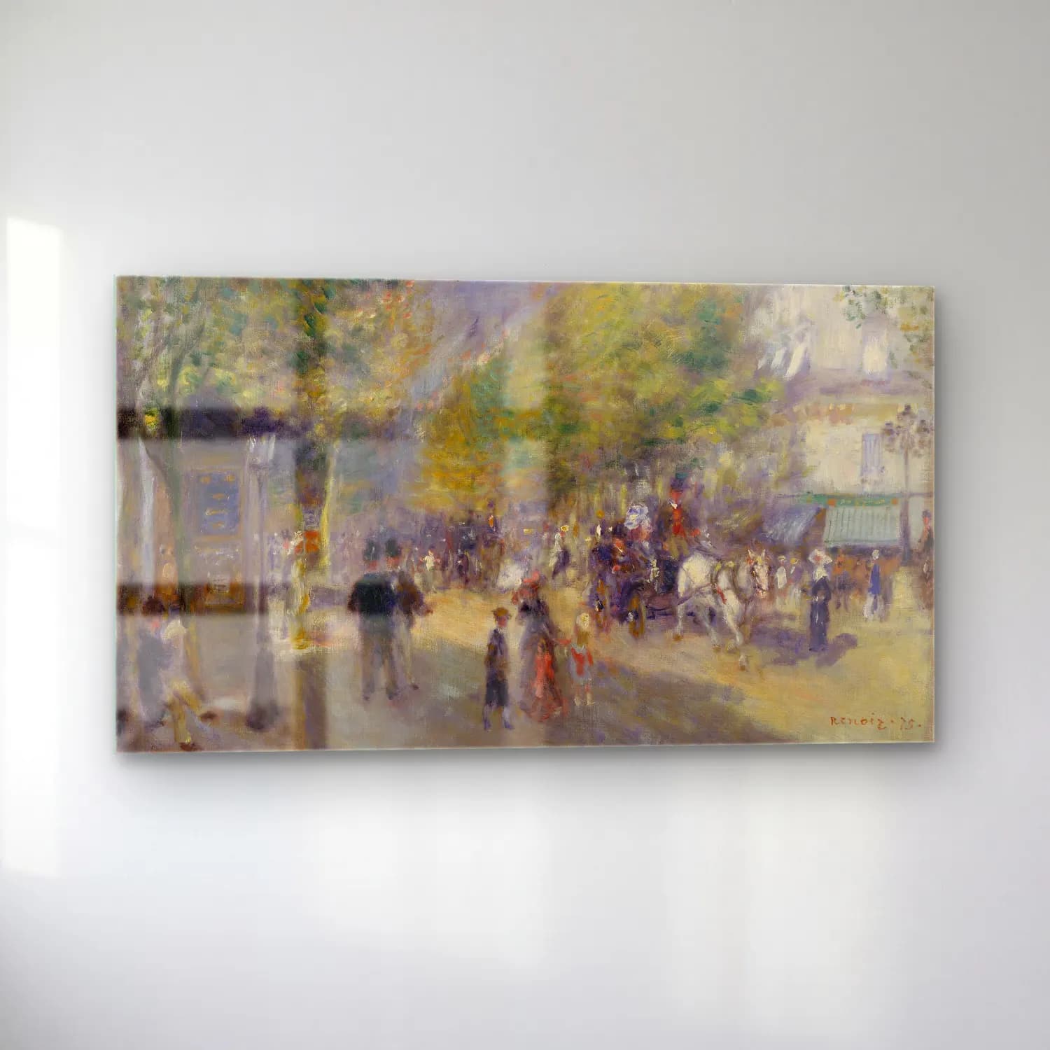Pierre-Auguste Renoir – Grande Boulevards cam tablo — sol açıdan görünüm