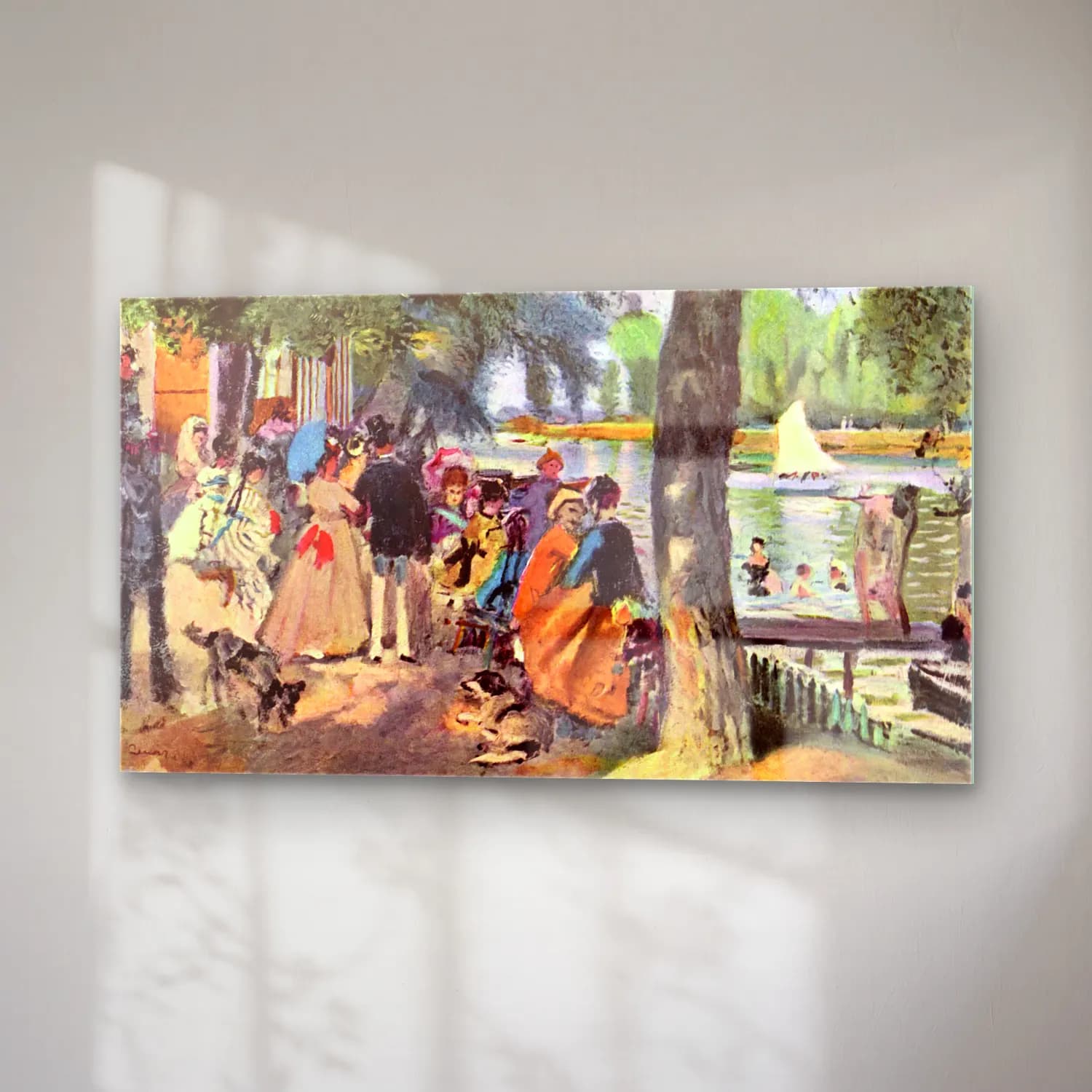 Pierre-Auguste Renoir – La Grenouillere ii cam tablo — sağ açıdan görünüm