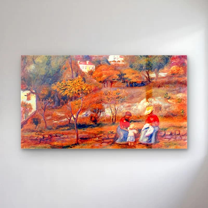 Pierre-Auguste Renoir – Landscape at Cagnes cam tablo — Pierre-Auguste Renoir – Landscape at Cagnes — empresyonist i̇talyan sahili