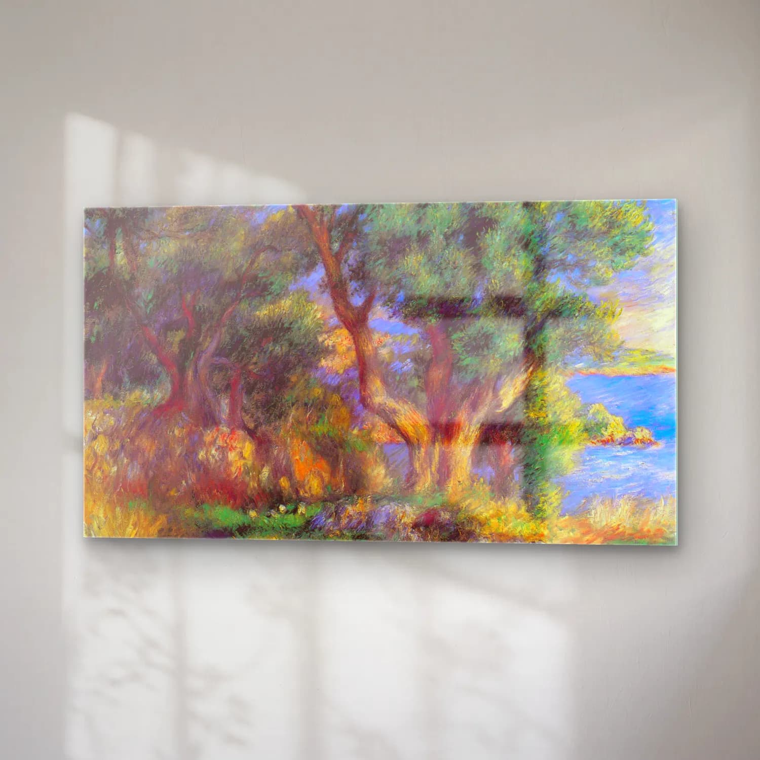 Pierre-Auguste Renoir – Landscape in Menton cam tablo — sağ açıdan görünüm
