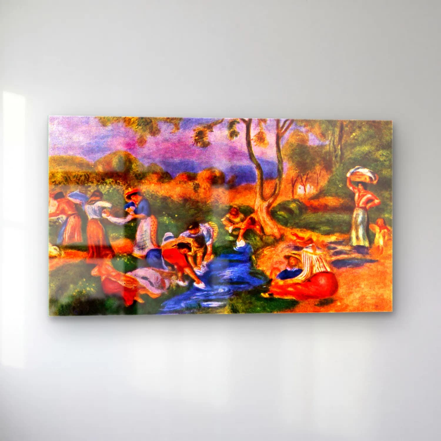 Pierre-Auguste Renoir – Laundresses cam tablo — sol açıdan görünüm