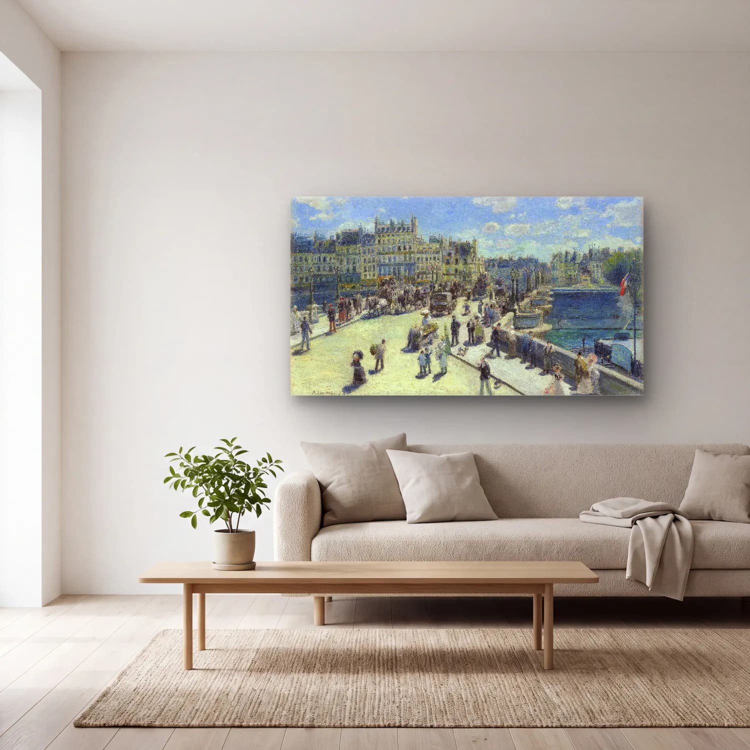 Pierre-Auguste Renoir – Le Pont-Neuf cam tablo — açık renk salonda