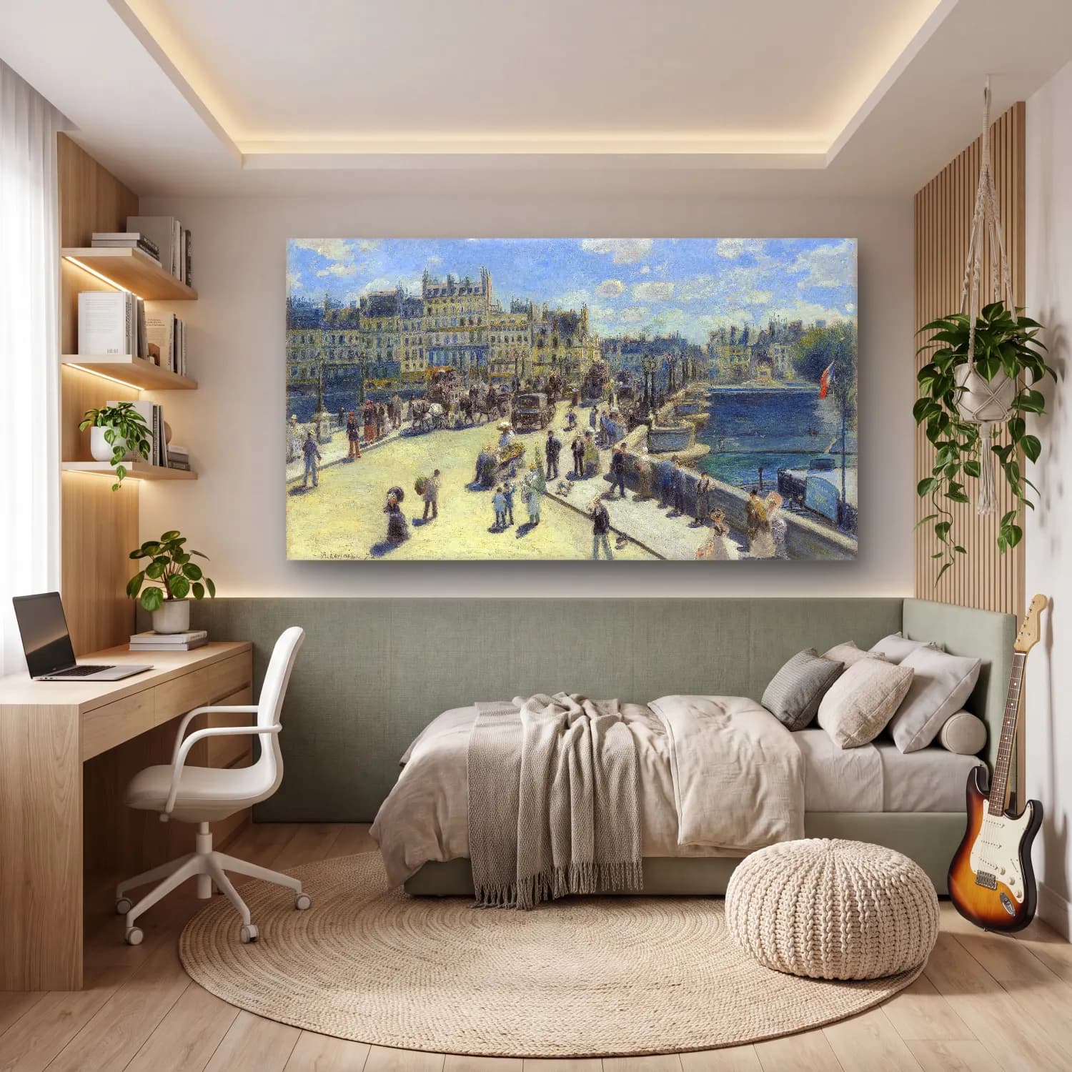 Pierre-Auguste Renoir – Le Pont-Neuf cam tablo — genç odasında