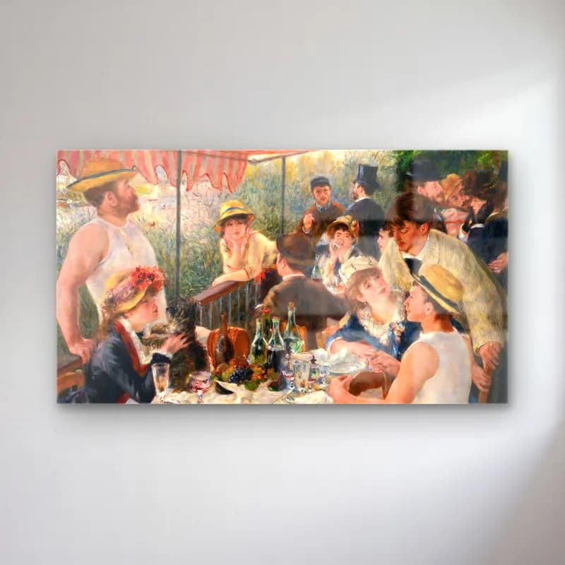 Pierre-Auguste Renoir – Luncheon of the boating party cam tablo — Pierre-Auguste Renoir – Luncheon of the boating party — empresyonist kadeh şarap