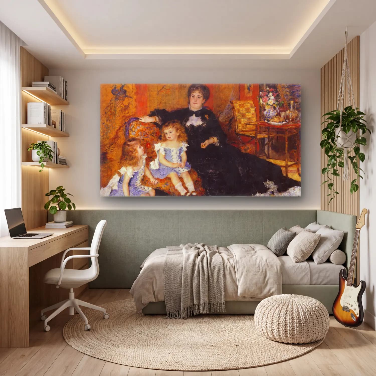 Pierre-Auguste Renoir – Madame Charpentier and her children cam tablo — genç odasında