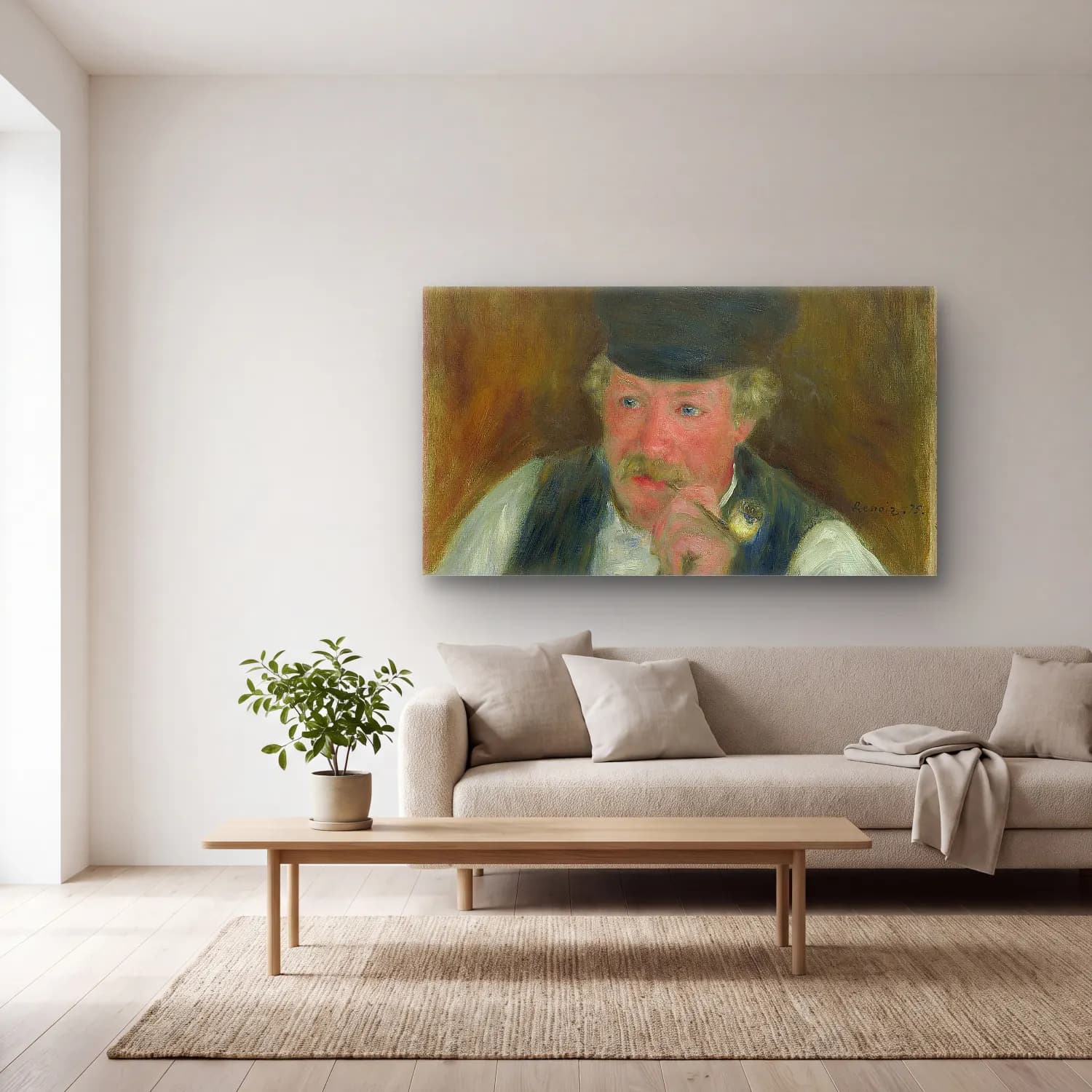 Pierre-Auguste Renoir – Monsieur Fournaise cam tablo — açık renk salonda