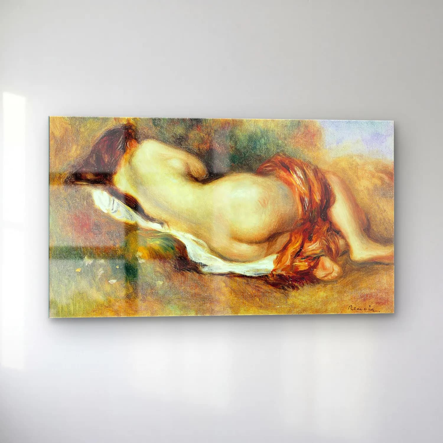 Pierre-Auguste Renoir – Nu couché cam tablo — sol açıdan görünüm