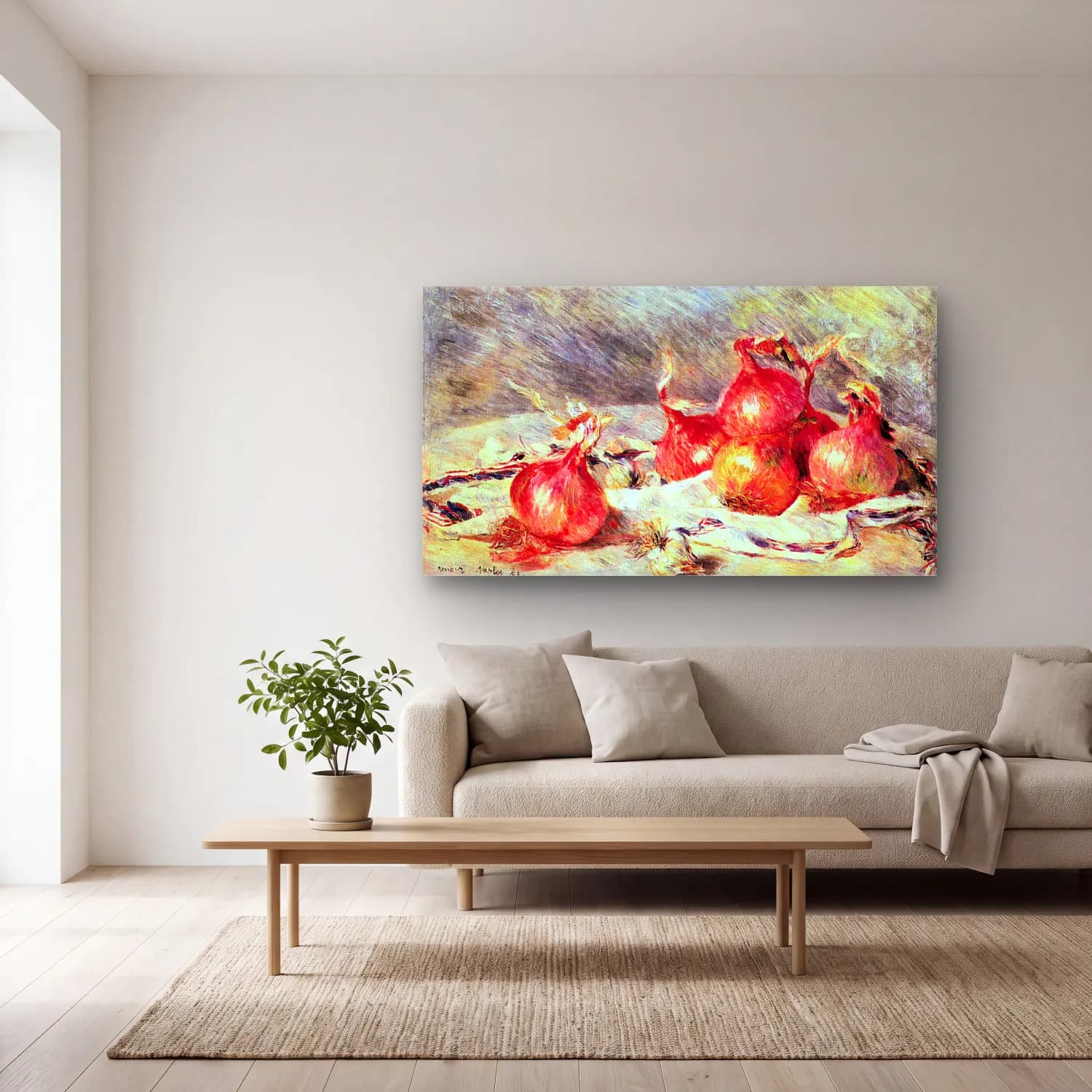 Pierre-Auguste Renoir – Onions cam tablo — açık renk salonda