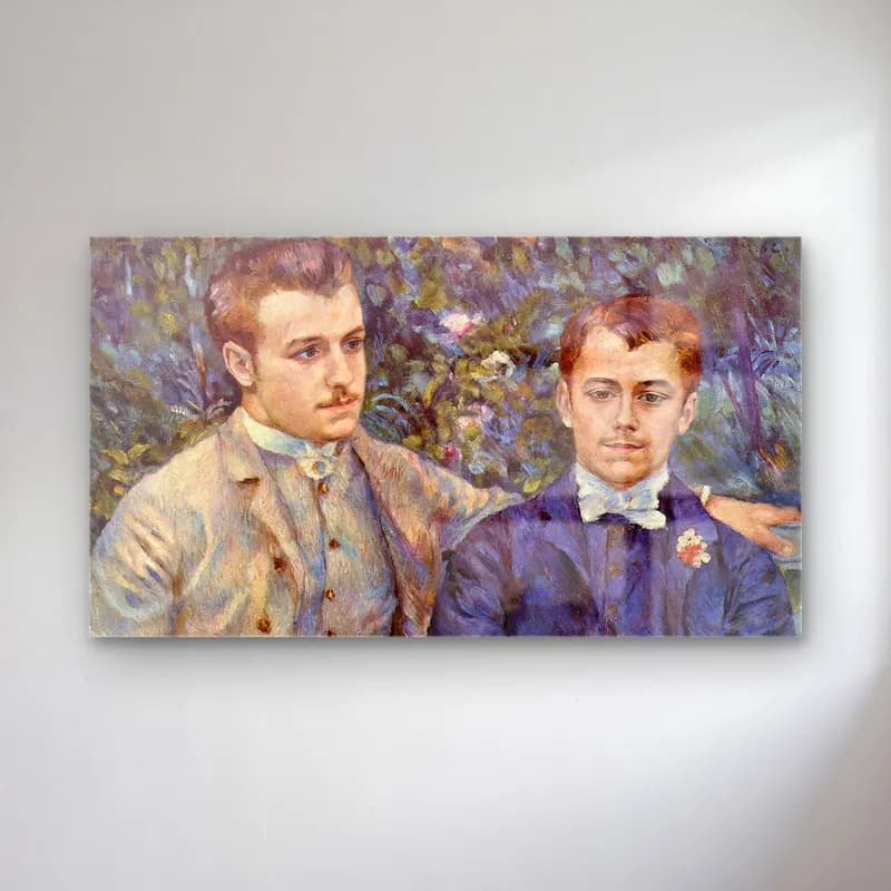 Pierre-Auguste Renoir – Portrait Charles & Georges Durand-Ruel cam tablo — Pierre-Auguste Renoir – Portrait Charles & Georges Durand-Ruel — empresyonist erkek portresi