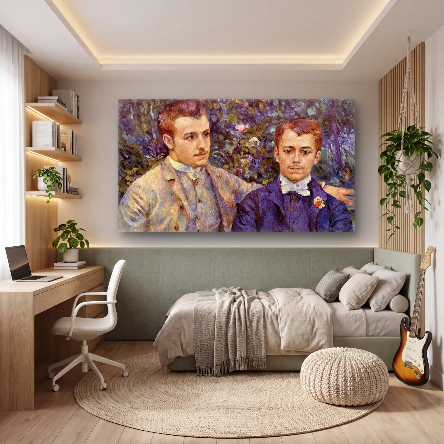 Pierre-Auguste Renoir – Portrait Charles & Georges Durand-Ruel cam tablo — genç odasında
