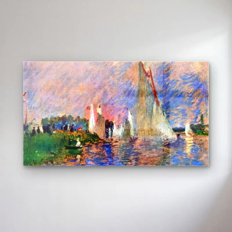 Pierre-Auguste Renoir – Regatta in Argenteuil cam tablo — Pierre-Auguste Renoir – Regatta in Argenteuil — empresyonist yelken yarışı