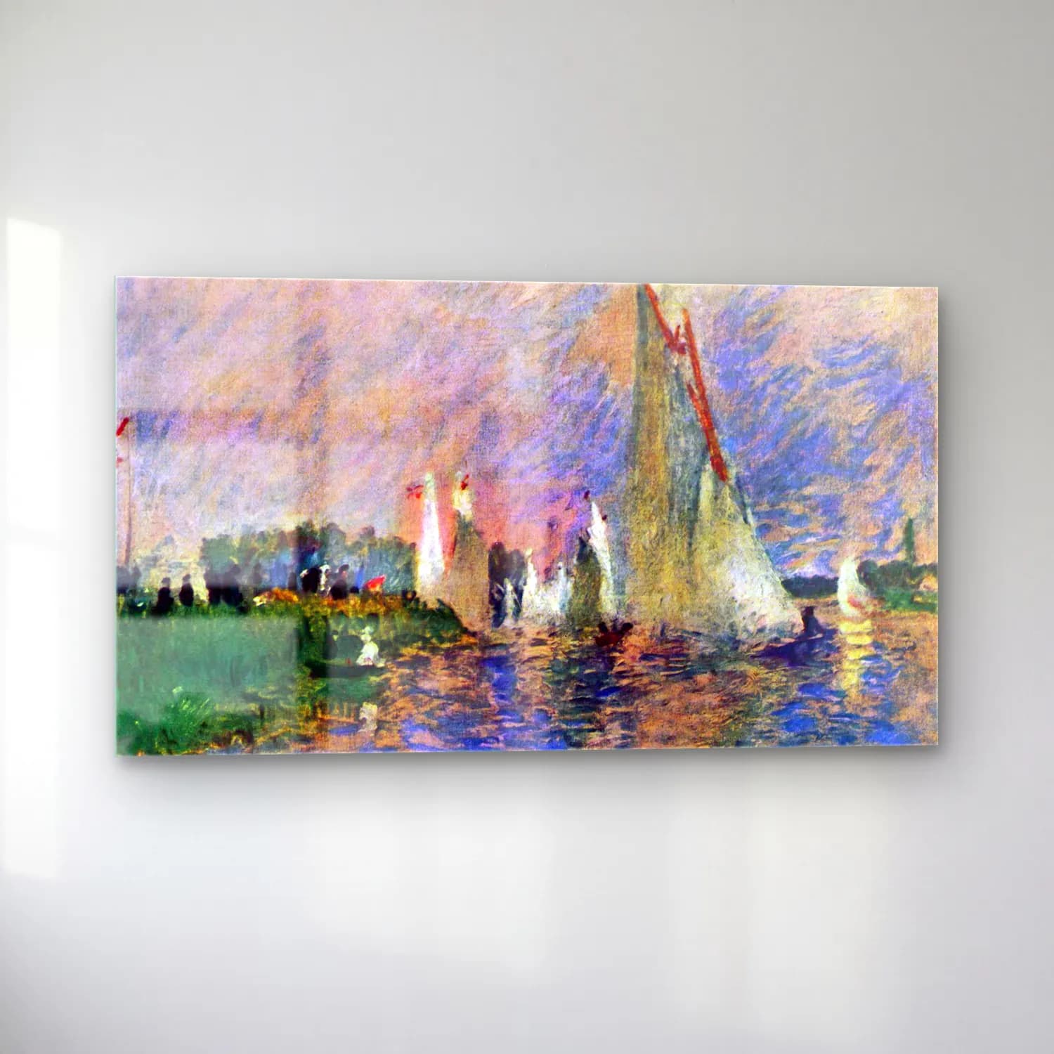 Pierre-Auguste Renoir – Regatta in Argenteuil cam tablo — sol açıdan görünüm