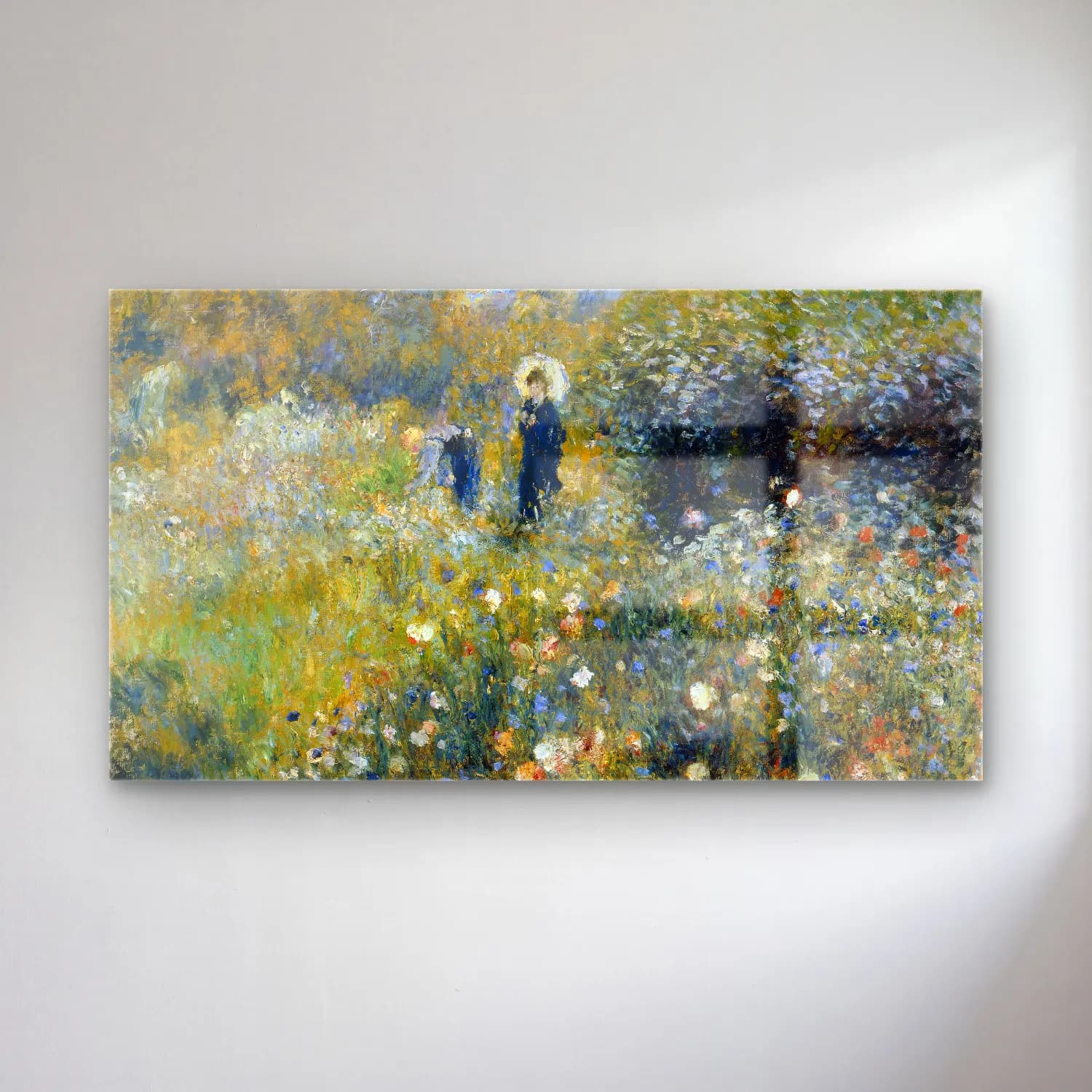 Pierre-Auguste Renoir – Renoir - Woman with a Parasol in a Garden cam tablo — Pierre-Auguste Renoir – Renoir - Woman with a Parasol in a Garden — empresyonist çiçek bahçesi