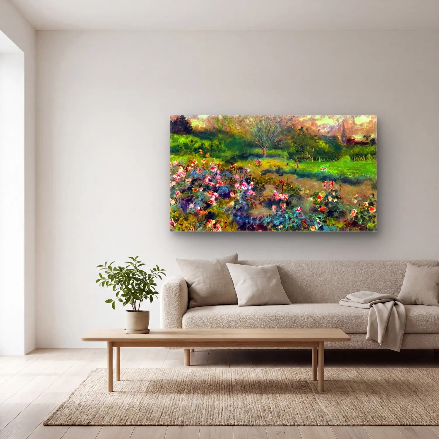 Pierre-Auguste Renoir – Rose grove cam tablo — açık renk salonda