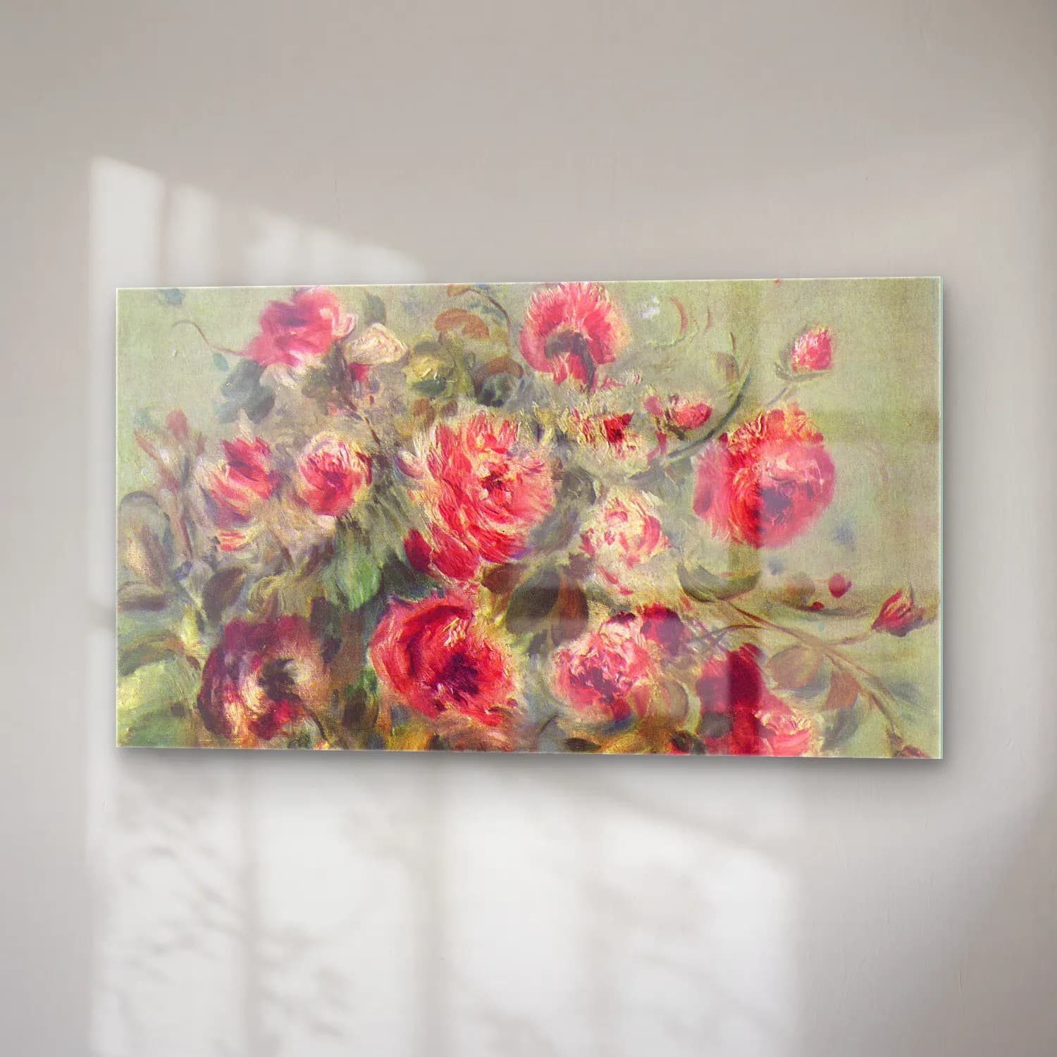 Pierre-Auguste Renoir – Still life Roses of Vargemont cam tablo — sağ açıdan görünüm
