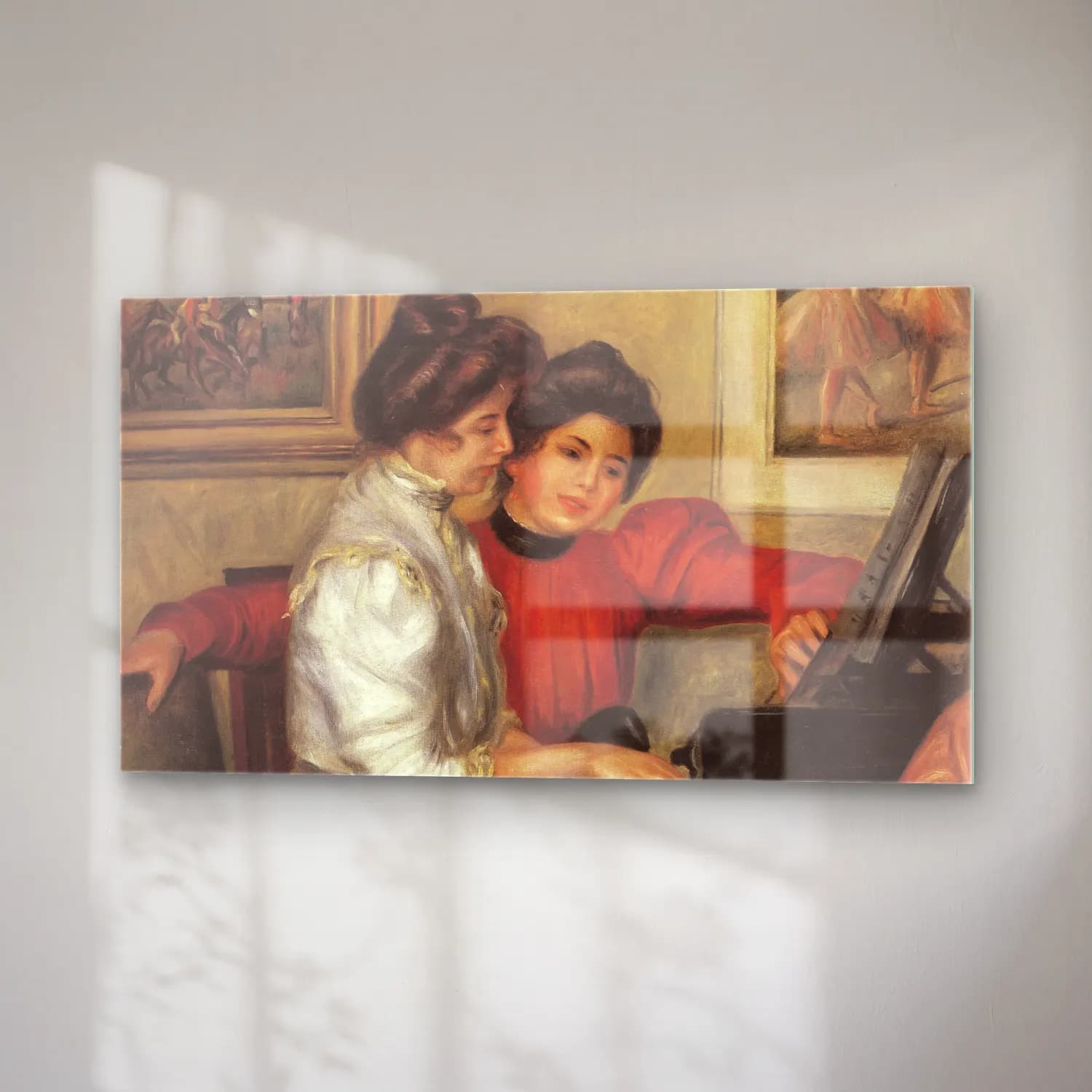 Pierre-Auguste Renoir – Yvonne and Christine Lerolle at the piano cam tablo — sağ açıdan görünüm