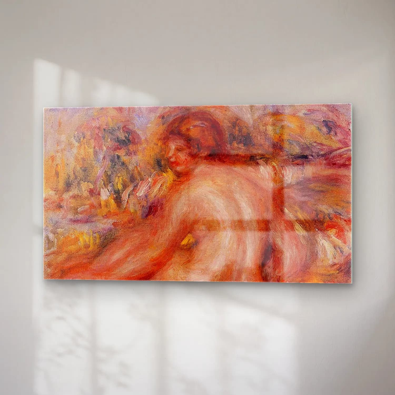 Pierre-Auguste Renoir – after bathing seated female nude cam tablo — sağ açıdan görünüm