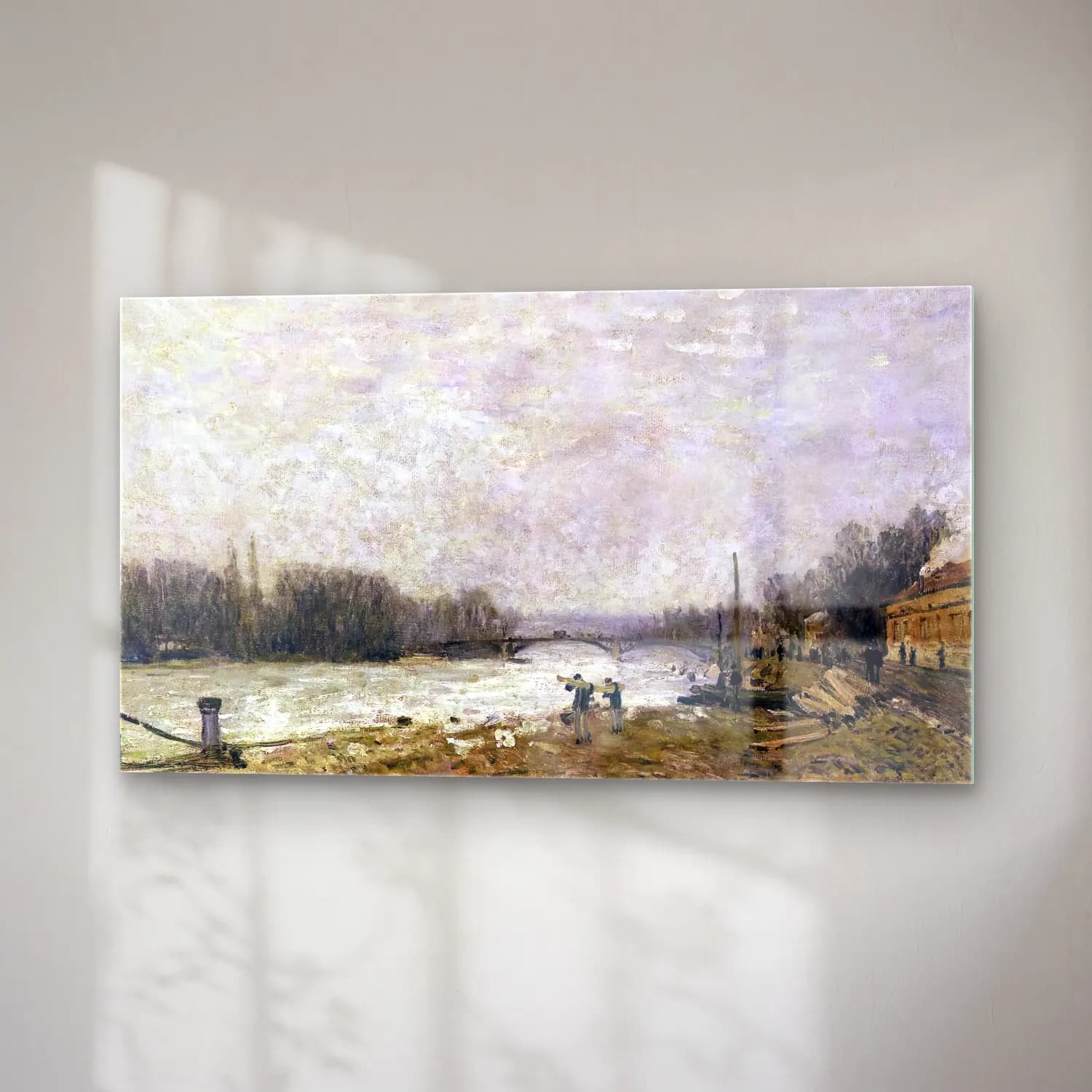 Alfred Sisley – After the Debacle, the Seine at Pont de Suresnes cam tablo — sağ açıdan görünüm