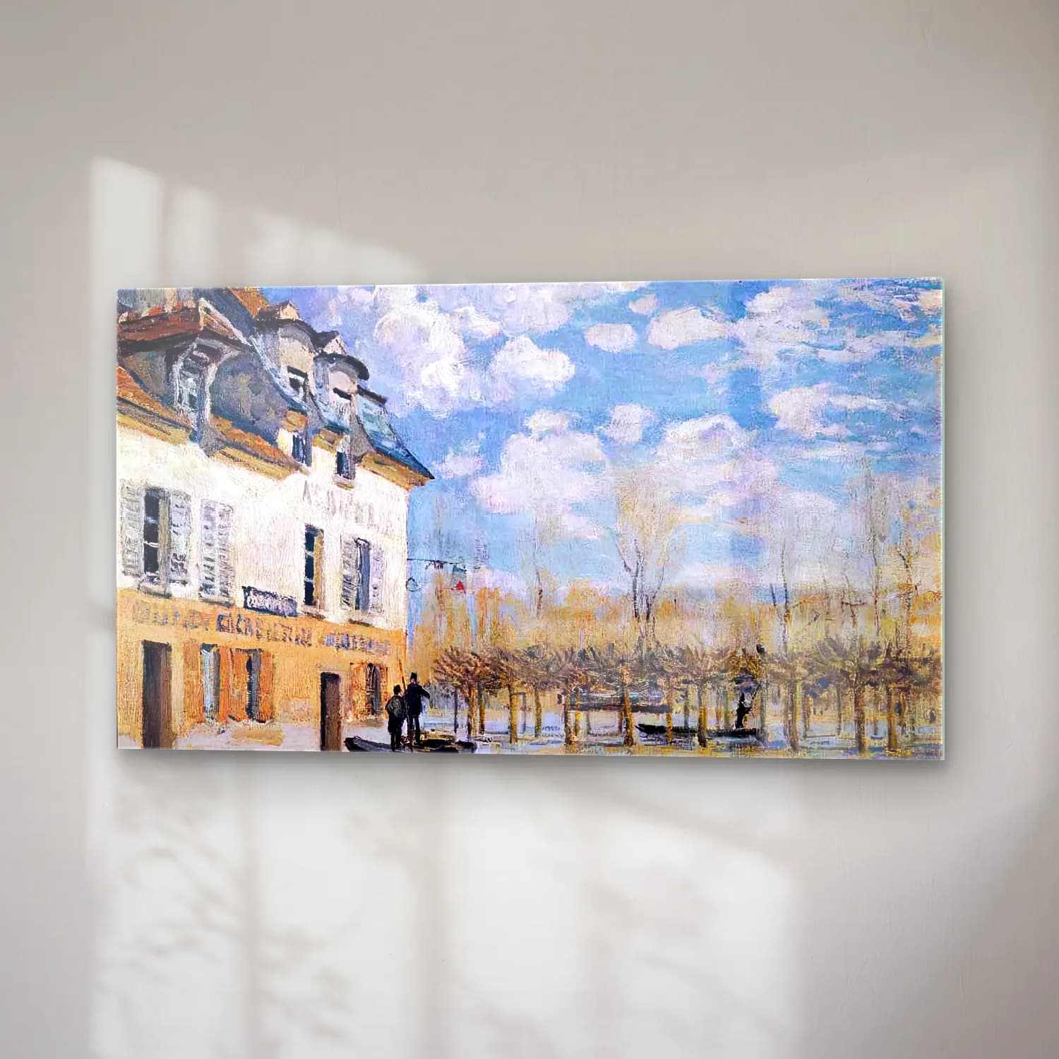 Alfred Sisley – Flood at Port-Marly cam tablo — sağ açıdan görünüm