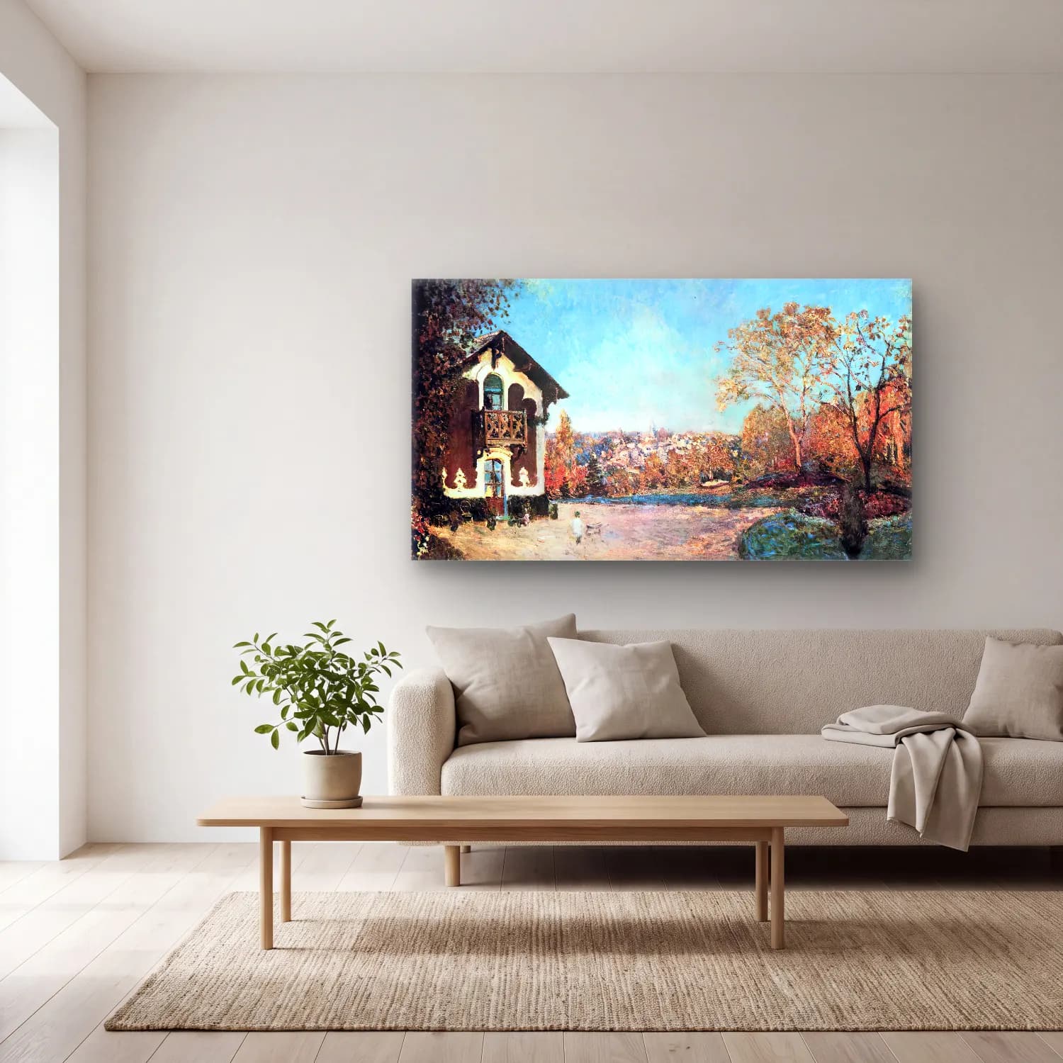 Alfred Sisley – Louveciennes cam tablo — açık renk salonda