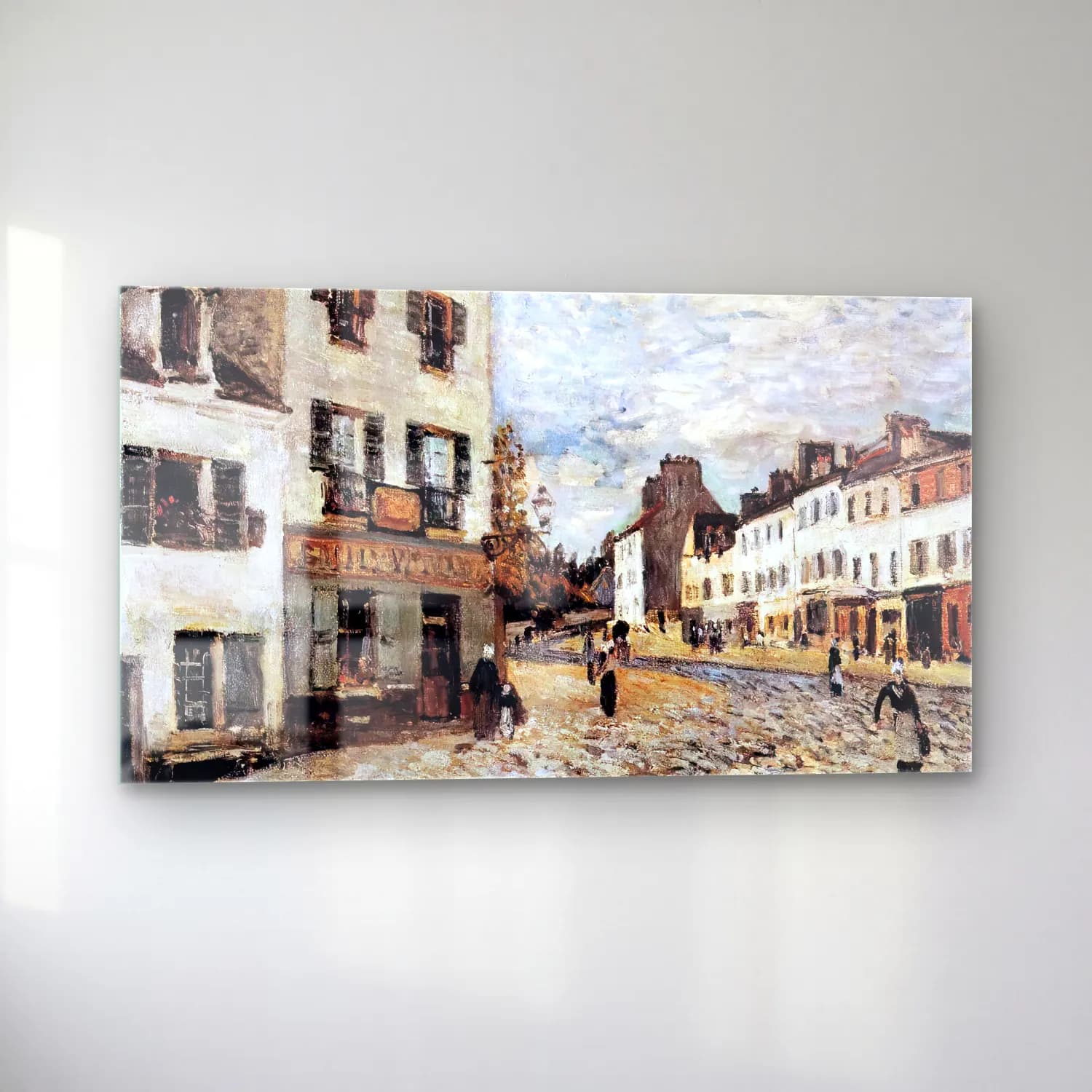 Alfred Sisley – Marketplace at Marly cam tablo — sol açıdan görünüm