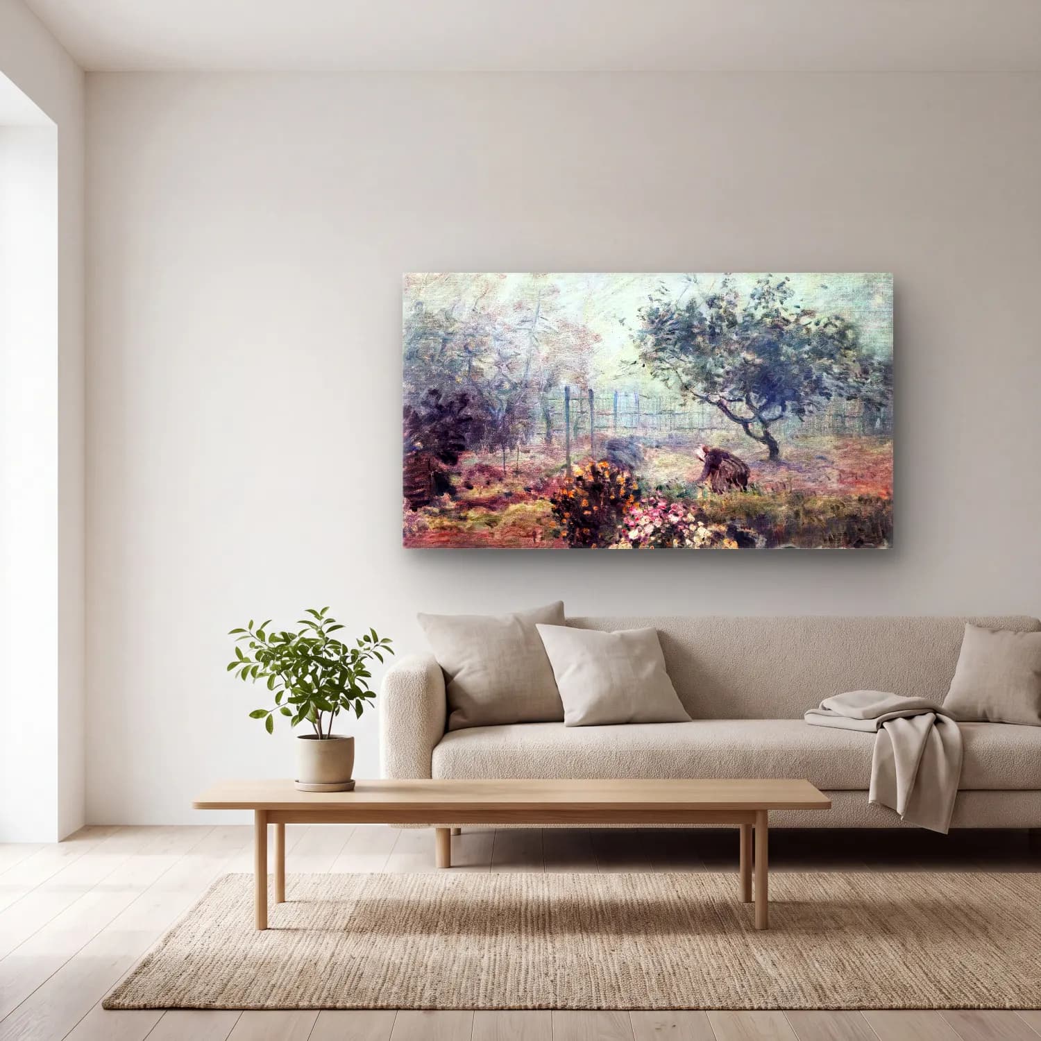 Alfred Sisley – Mist cam tablo — açık renk salonda
