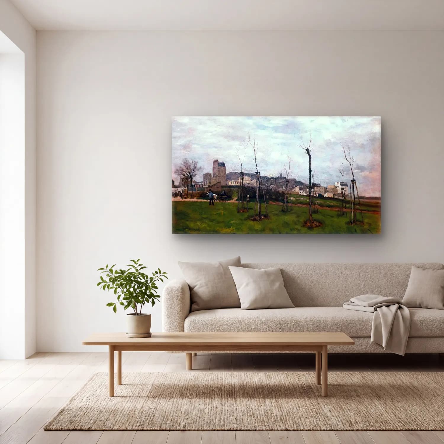 Alfred Sisley – Montmartre cam tablo — açık renk salonda