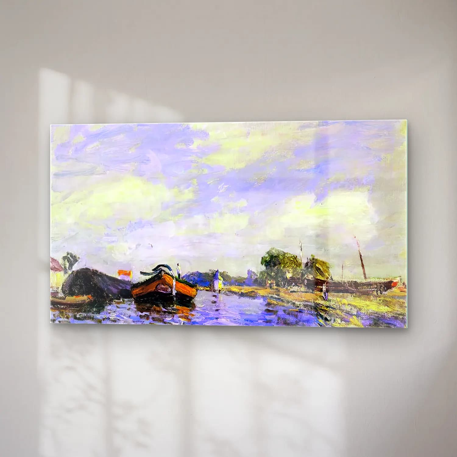 Alfred Sisley – The Canal at St. Mammes cam tablo — sağ açıdan görünüm