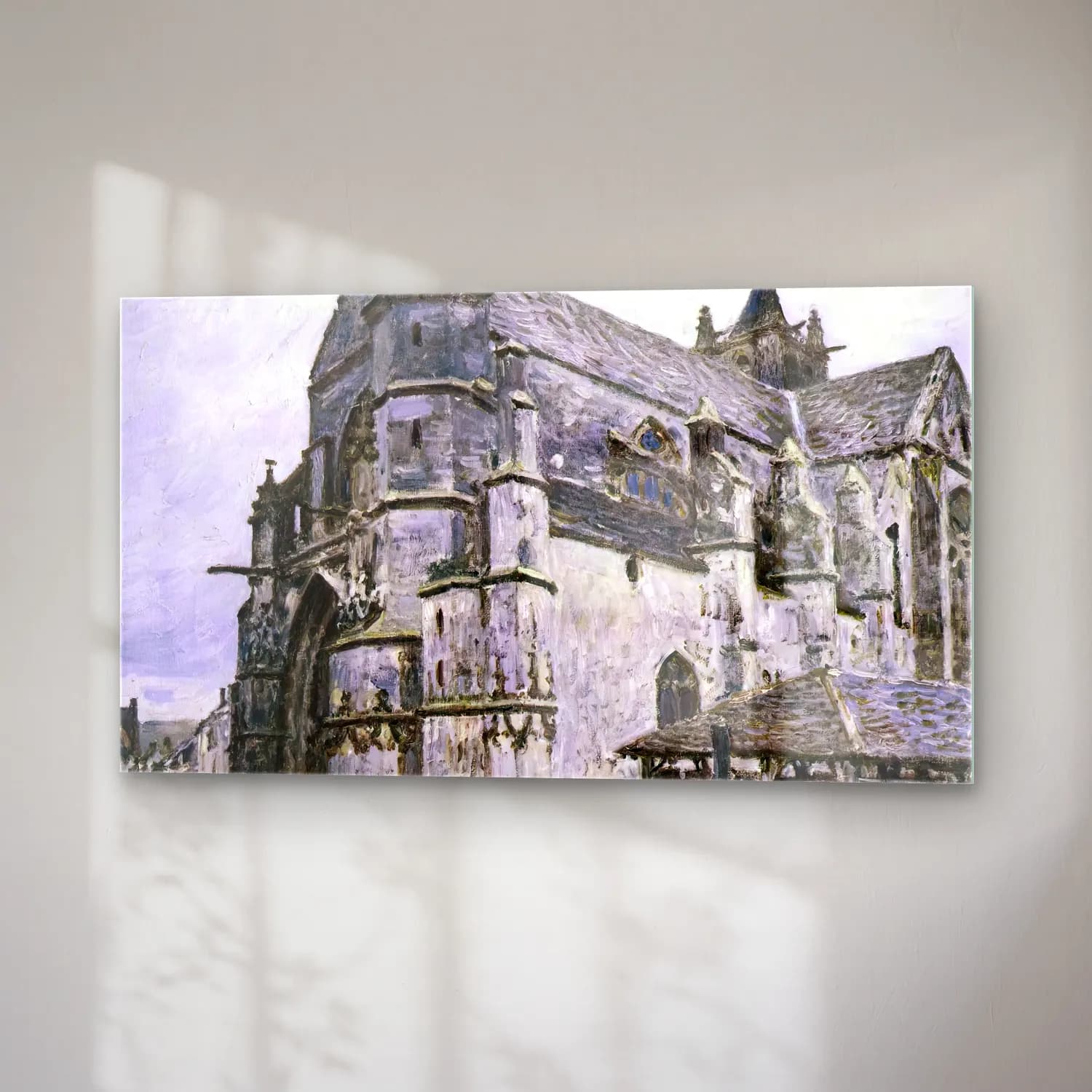 Alfred Sisley – The Church at Moret, Rainy Morning cam tablo — sağ açıdan görünüm