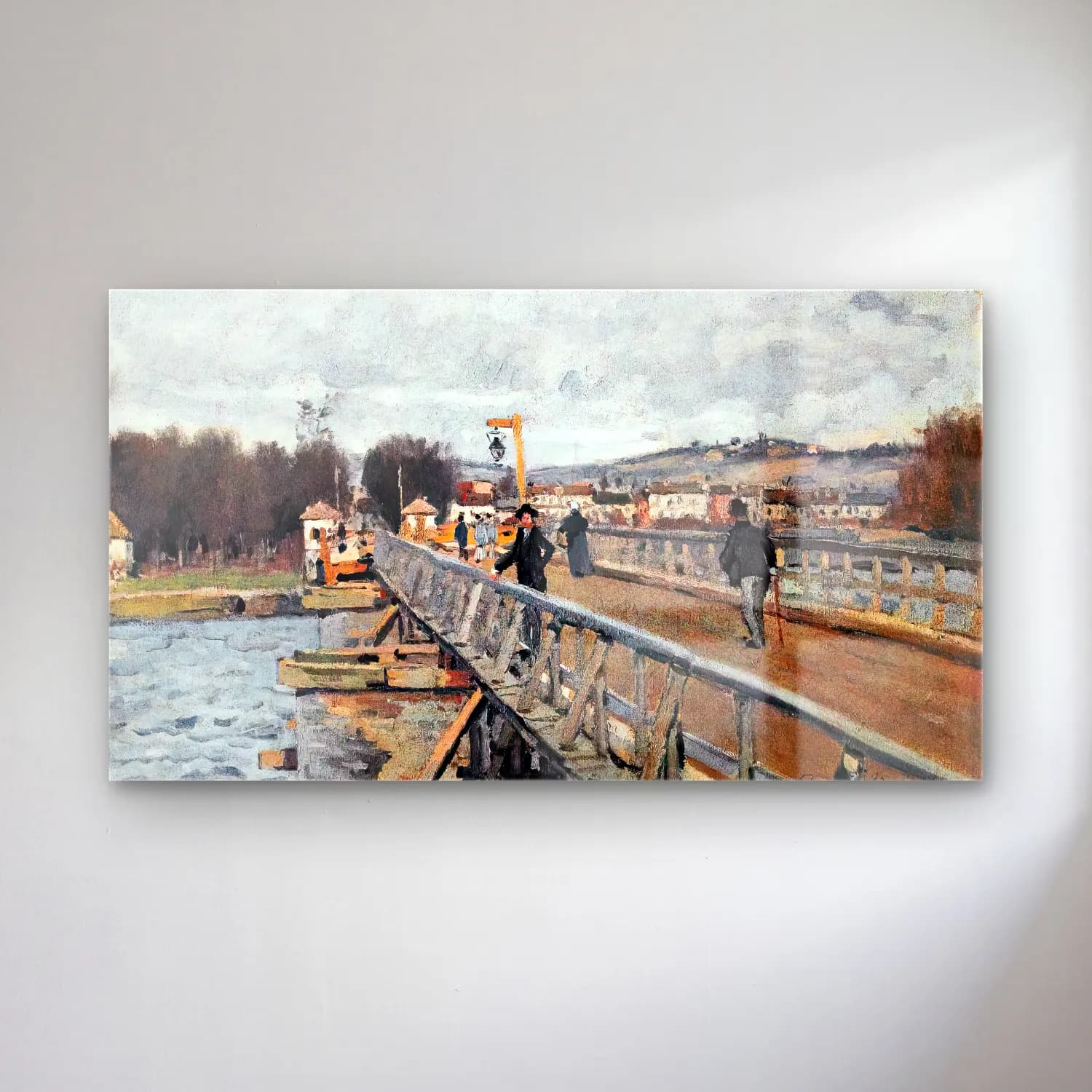 Alfred Sisley – The Footbridge at Argenteuil cam tablo — Alfred Sisley – The Footbridge at Argenteuil — empresyonist köprü