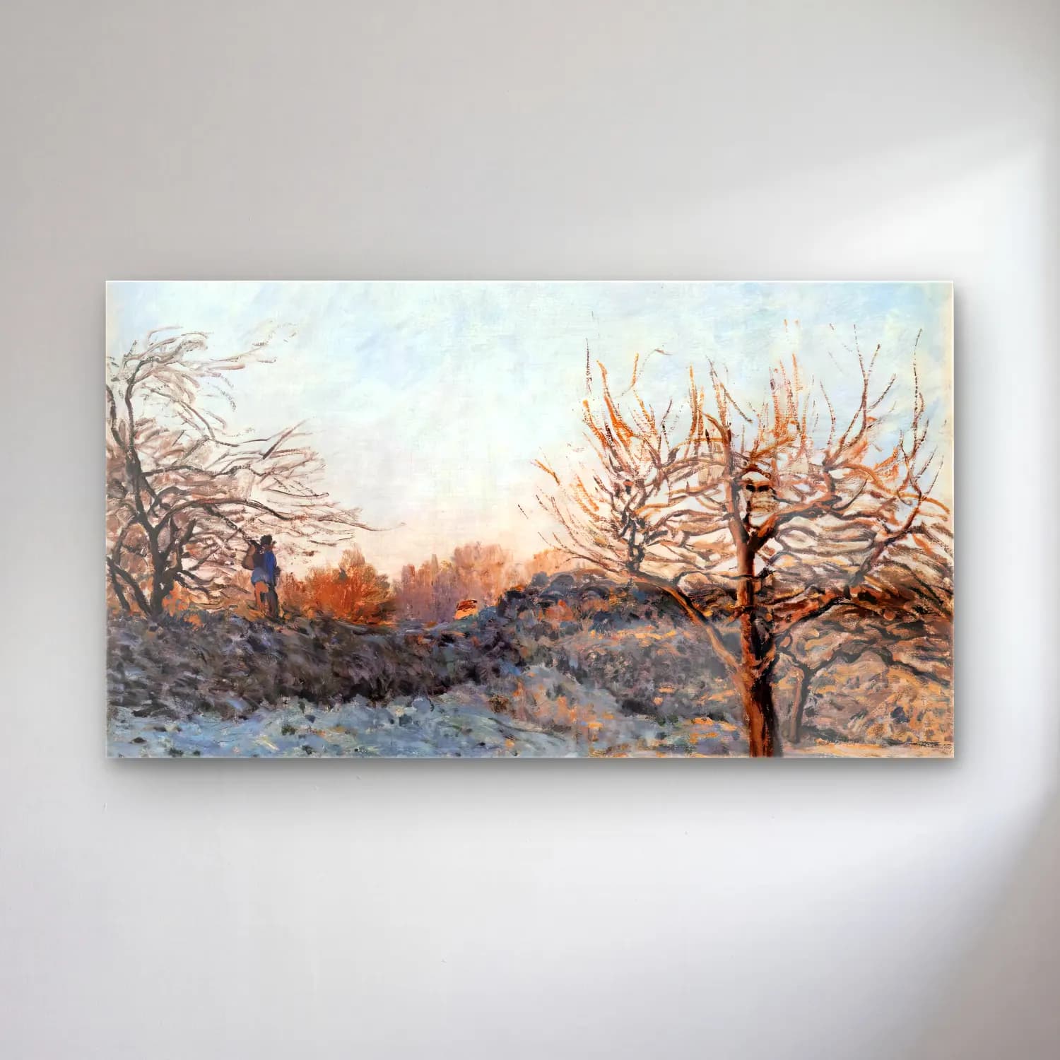 Alfred Sisley – The Frost cam tablo — Alfred Sisley – The Frost — empresyonist karlı kış manzarası