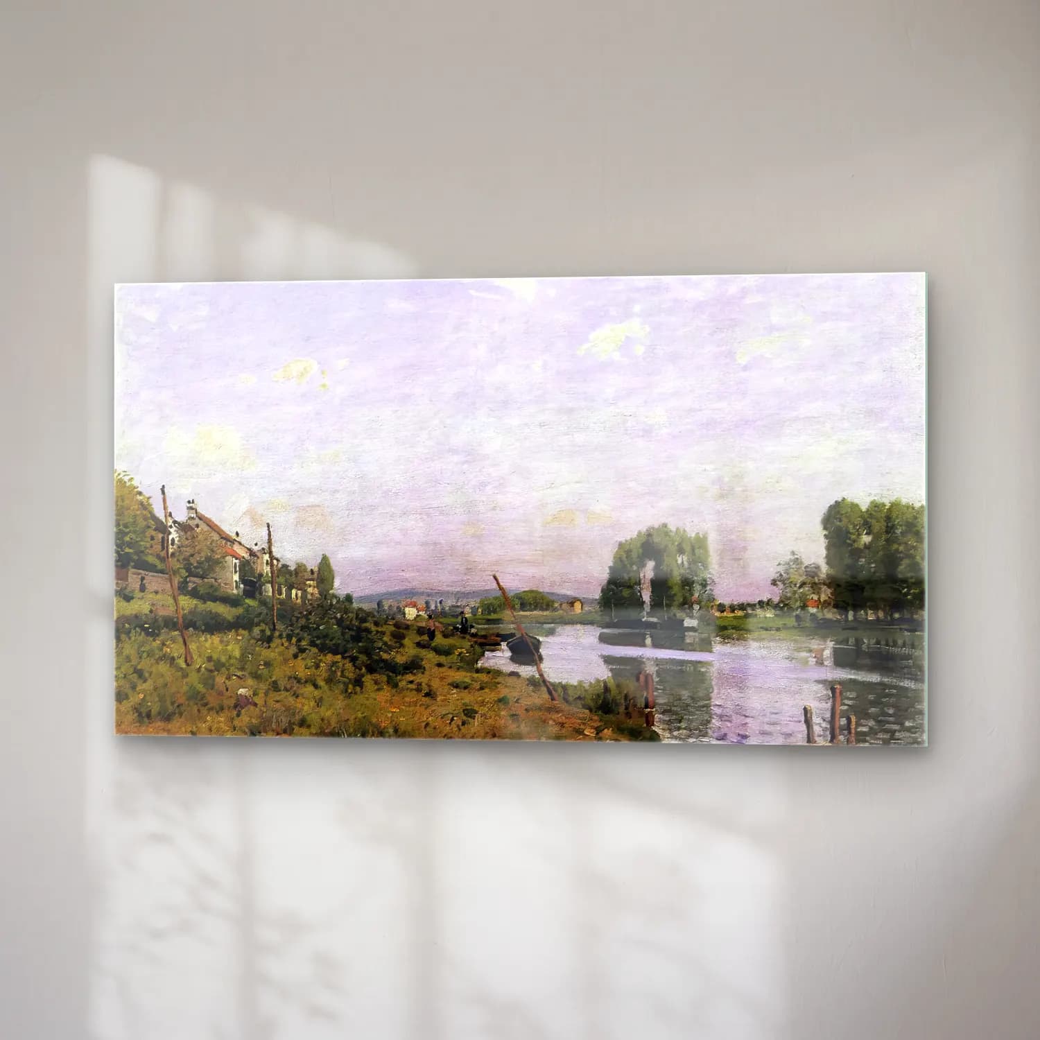 Alfred Sisley – The Island of Saint-Denis cam tablo — sağ açıdan görünüm