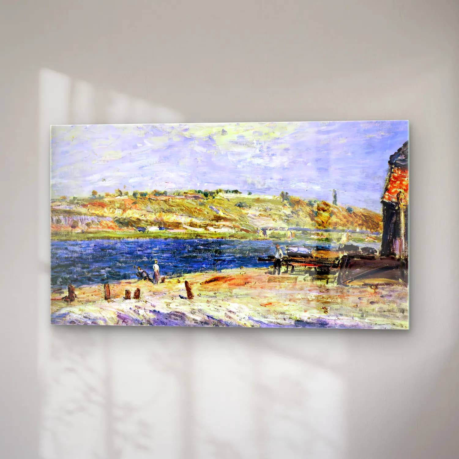Alfred Sisley – The River Bank at Saint-Mammes cam tablo — sağ açıdan görünüm