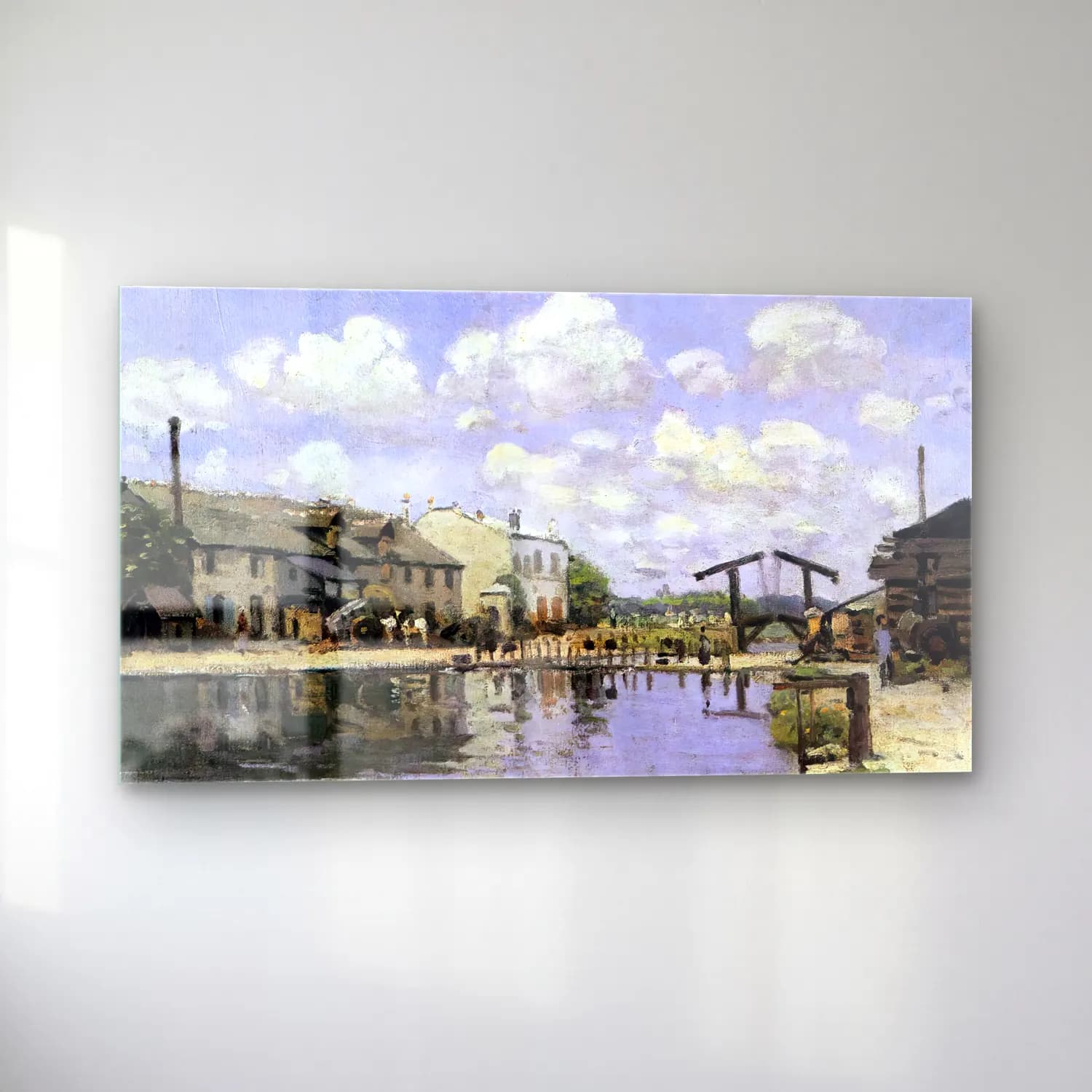 Alfred Sisley – The Saint-Martin Canal cam tablo — sol açıdan görünüm