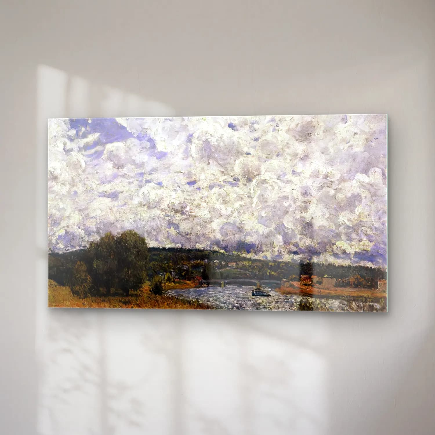 Alfred Sisley – The Seine at Suresnes cam tablo — sağ açıdan görünüm