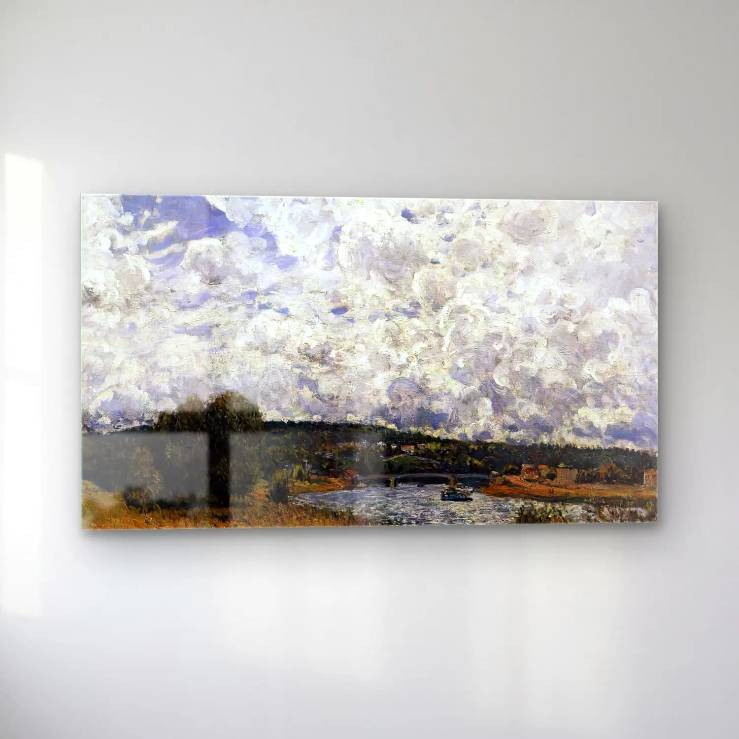 Alfred Sisley – The Seine at Suresnes cam tablo — sol açıdan görünüm