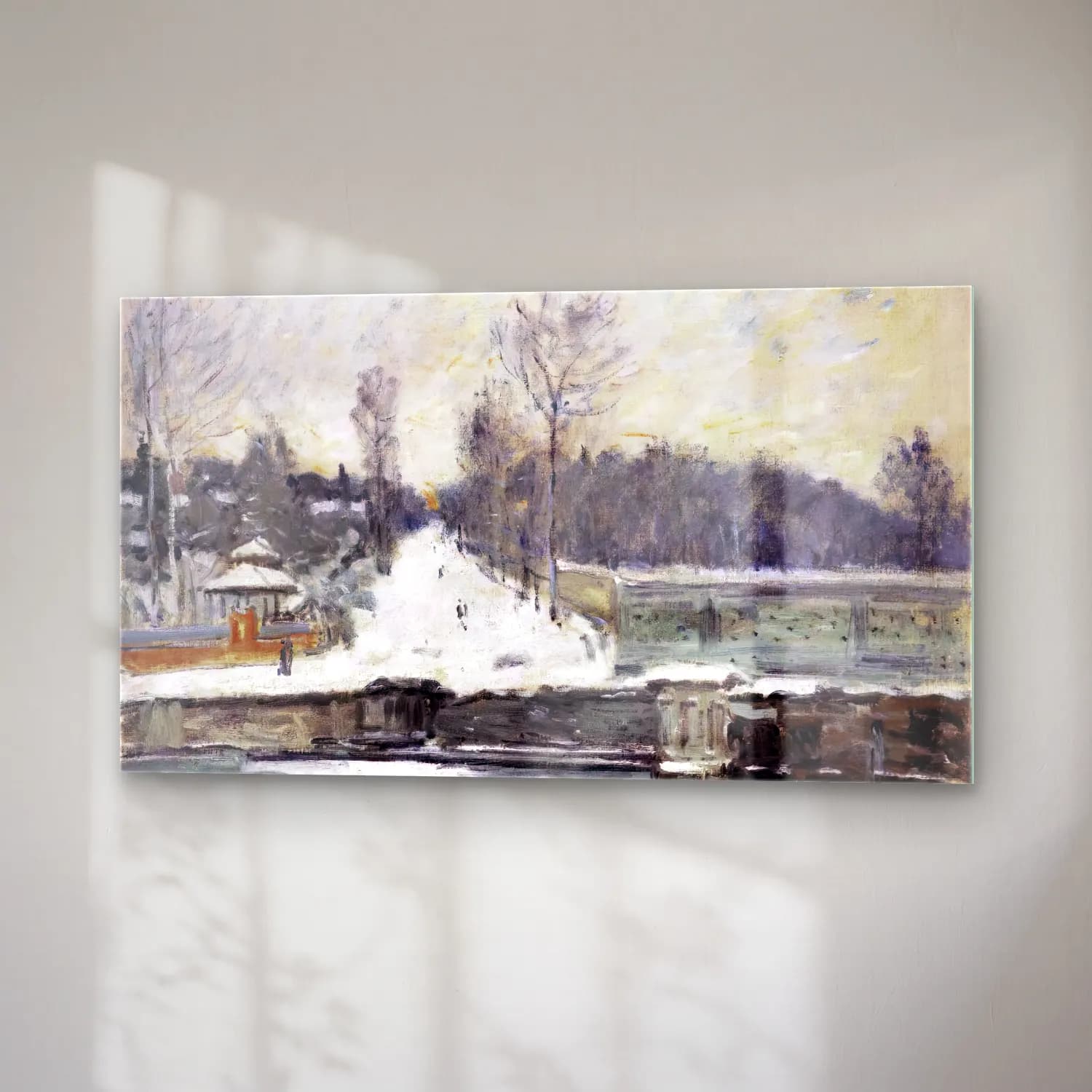 Alfred Sisley – The Watering Place at Marly-le-Roi cam tablo — sağ açıdan görünüm