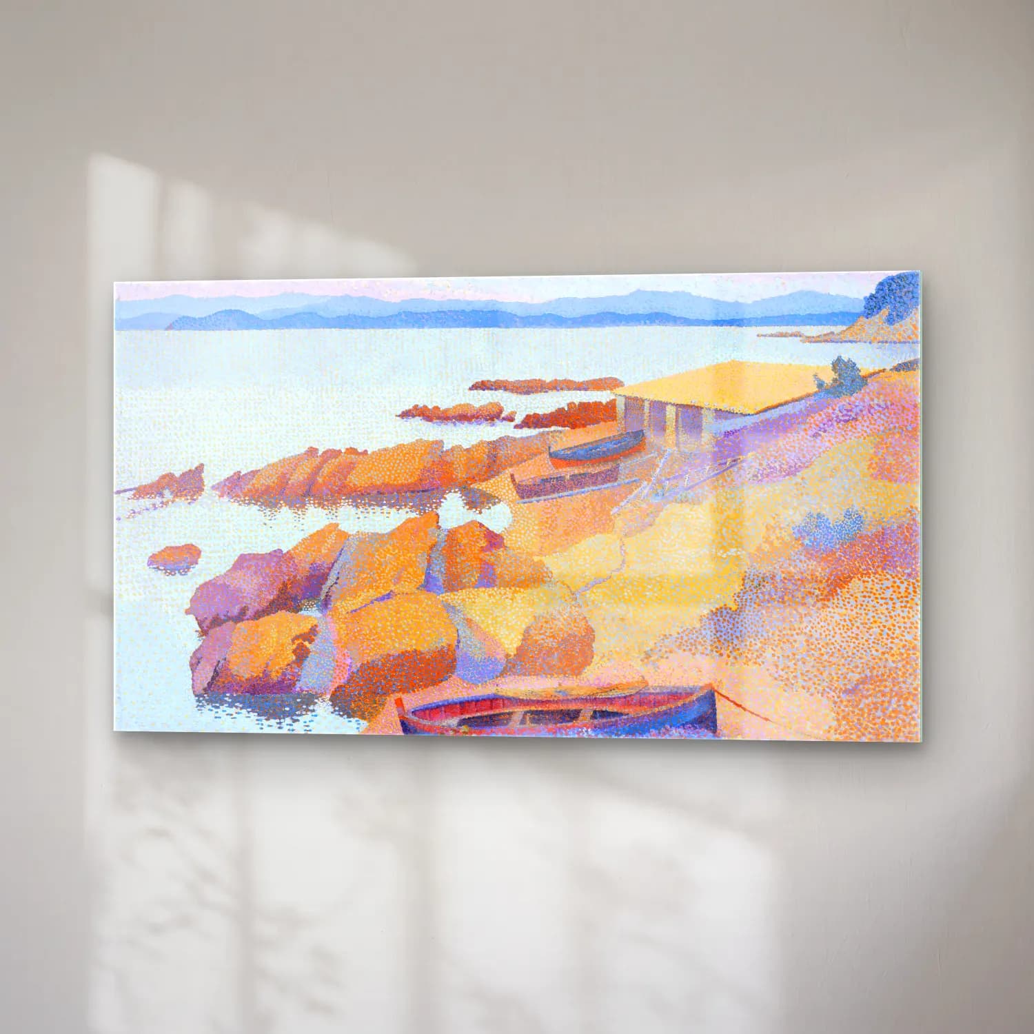 Henri Edmond Cross – Calanque des Antibois cam tablo — sağ açıdan görünüm