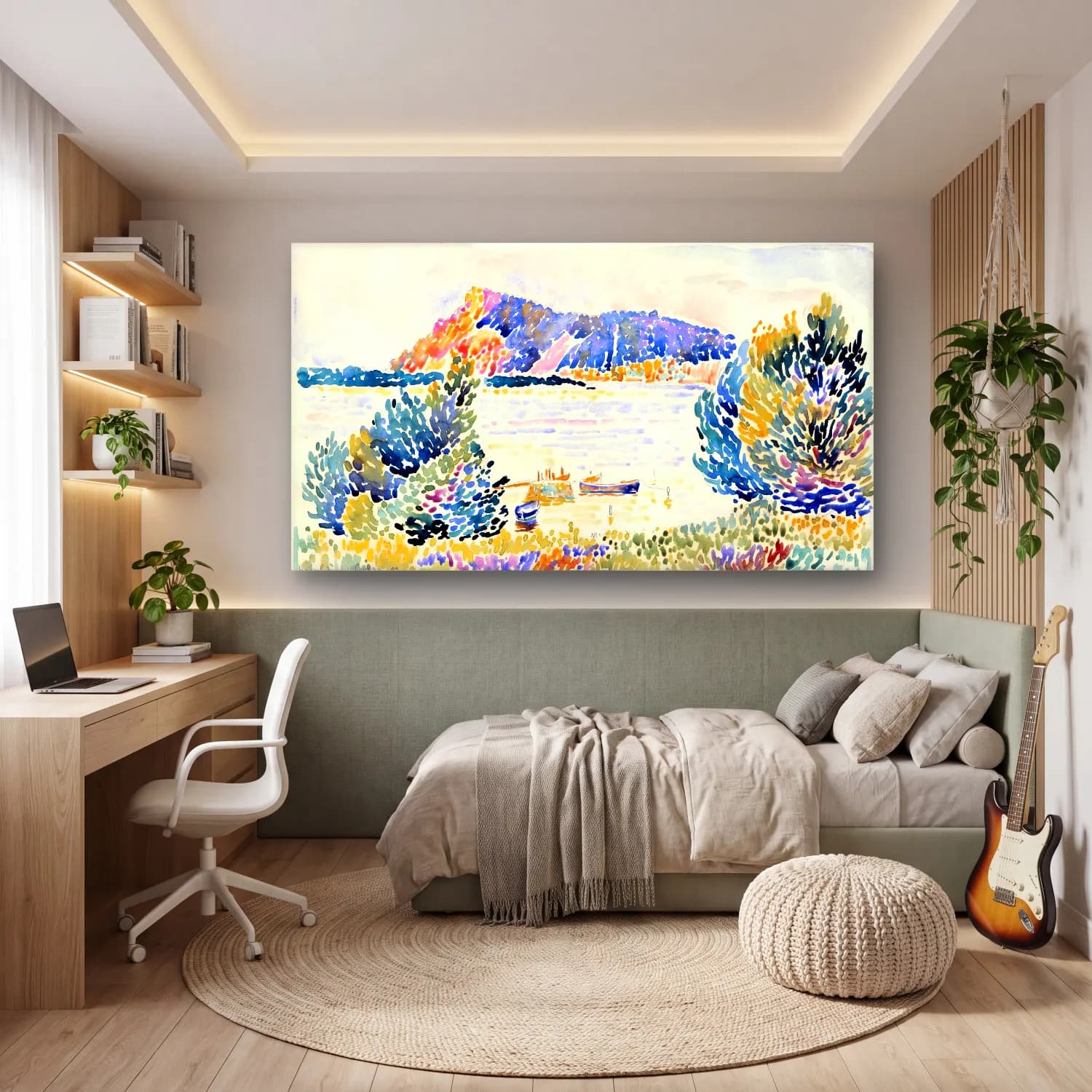 Henri Edmond Cross – Cap Nègre cam tablo — genç odasında