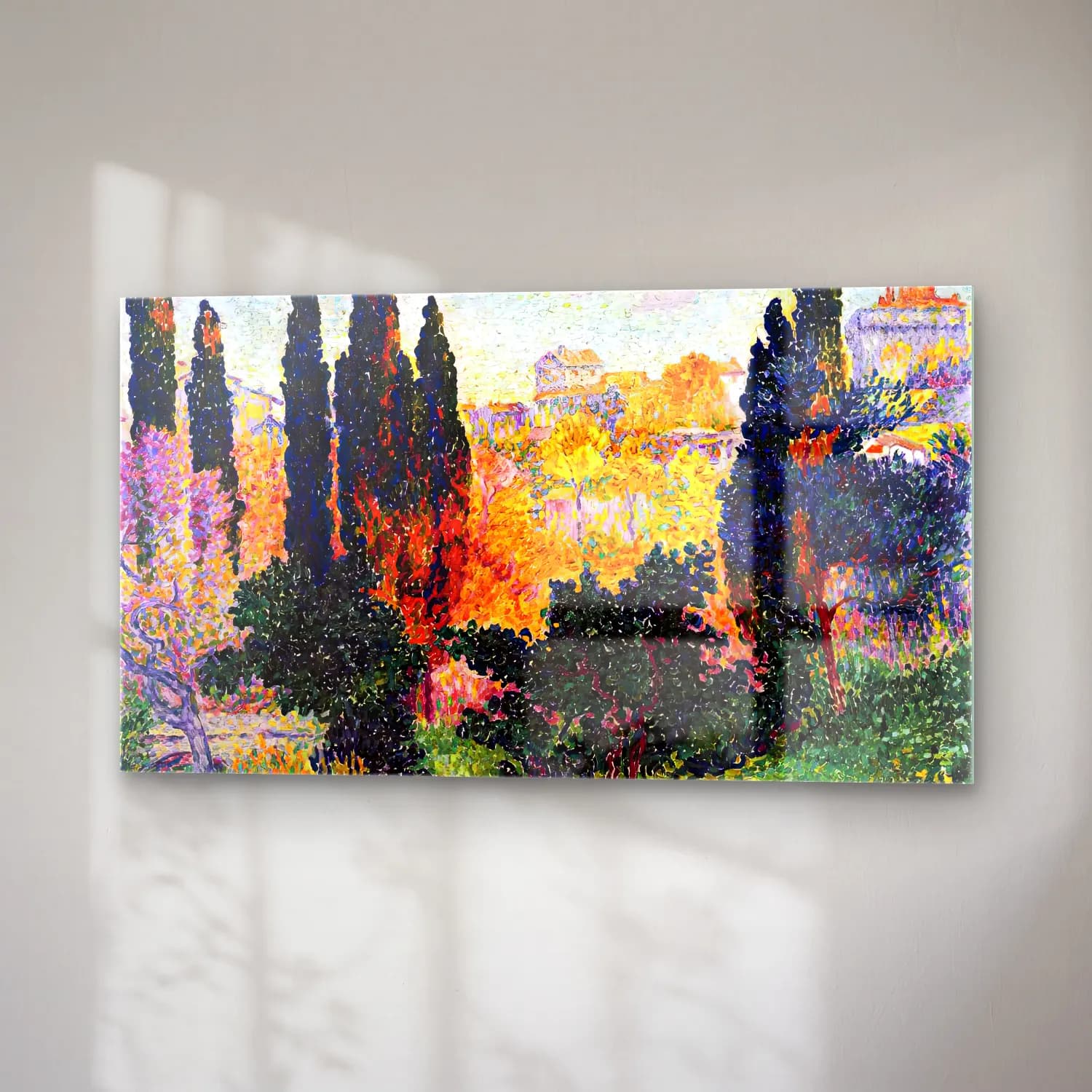 Henri Edmond Cross – Cypresses at Cagnes cam tablo — sağ açıdan görünüm