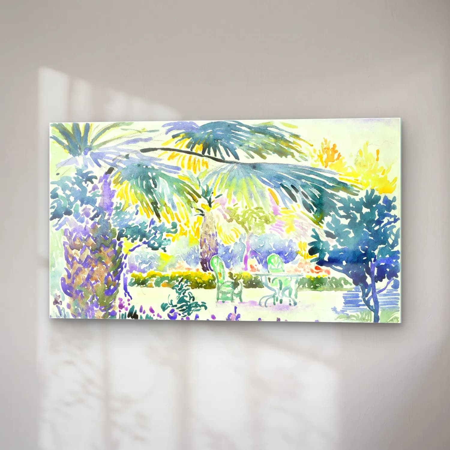 Henri Edmond Cross – Garden of the Painter at Saint Clair cam tablo — sağ açıdan görünüm
