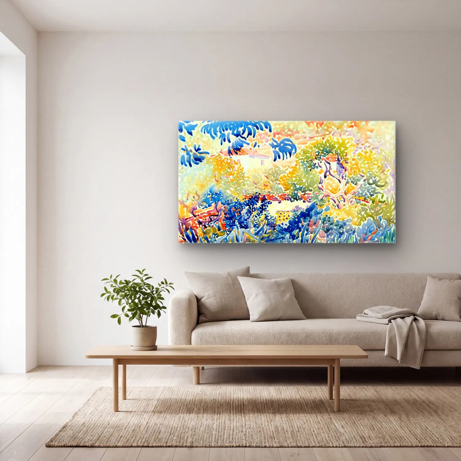 Henri Edmond Cross – Henri Edmond Cross cam tablo — açık renk salonda