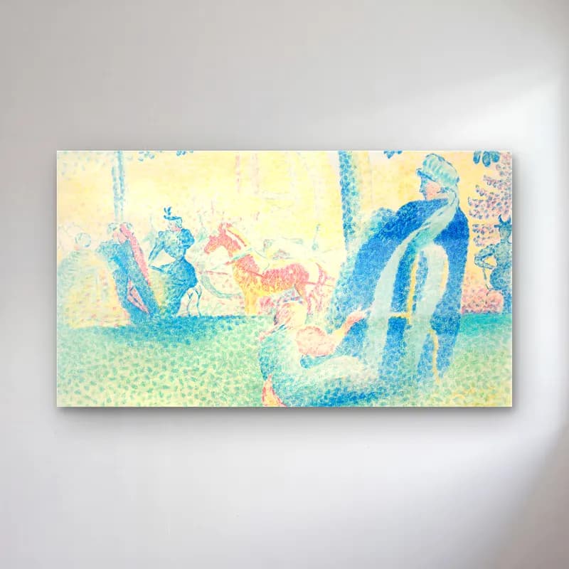 Henri Edmond Cross – In-the-Park--painting-by-Henri-Edmond-Cross cam tablo — Henri Edmond Cross – In-the-Park--painting-by-Henri-Edmond-Cross — pastel mitolojik sahne