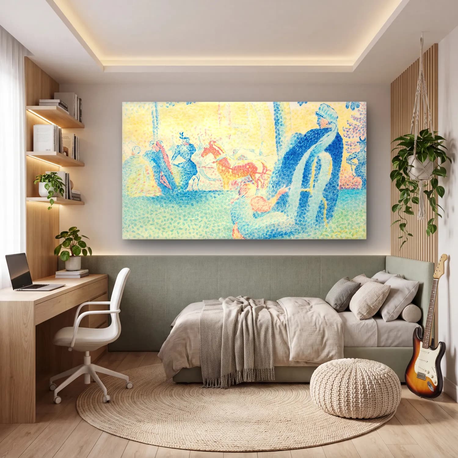 Henri Edmond Cross – In-the-Park--painting-by-Henri-Edmond-Cross cam tablo — genç odasında