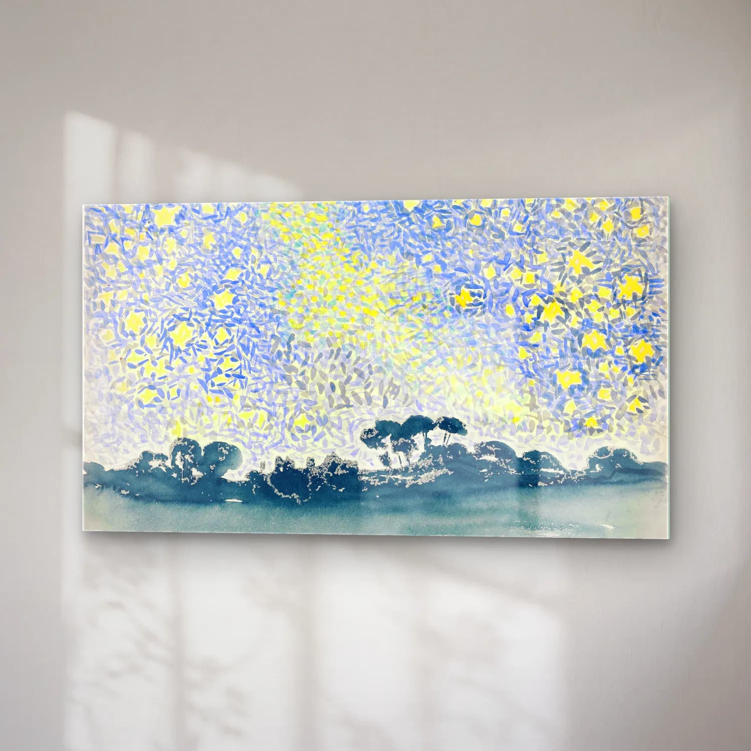 Henri Edmond Cross – Landscape with Stars cam tablo — sağ açıdan görünüm
