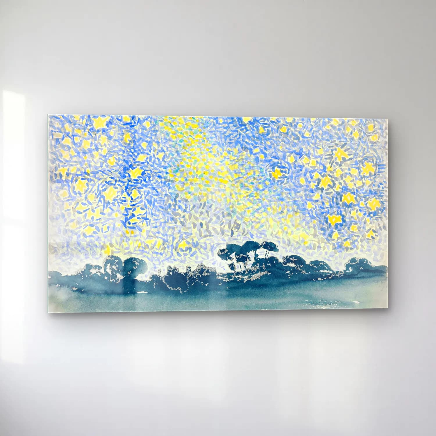 Henri Edmond Cross – Landscape with Stars cam tablo — sol açıdan görünüm