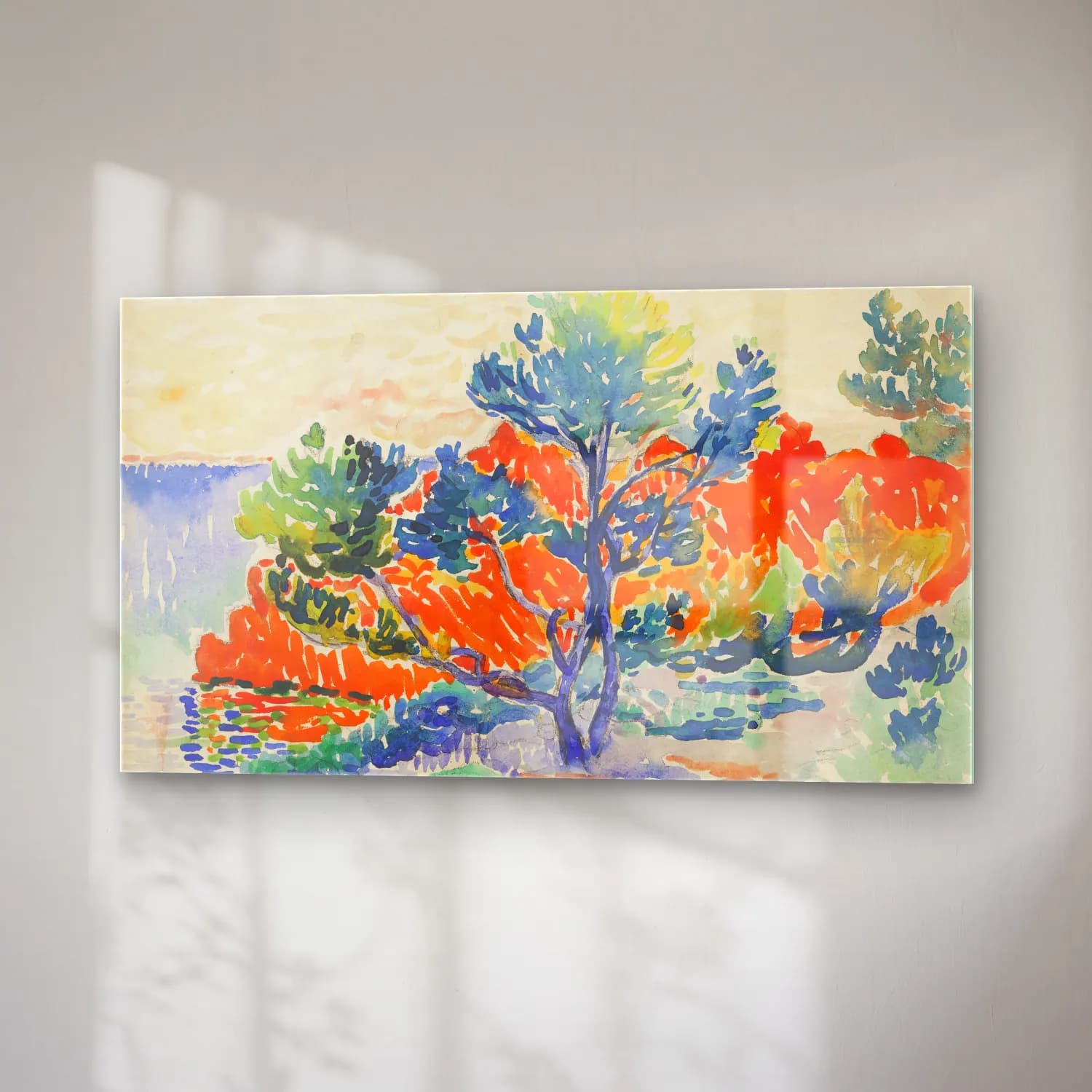 Henri Edmond Cross – Les-Roches-rouges-à-Agay-by-Henri-Edmond-Cross cam tablo — sağ açıdan görünüm