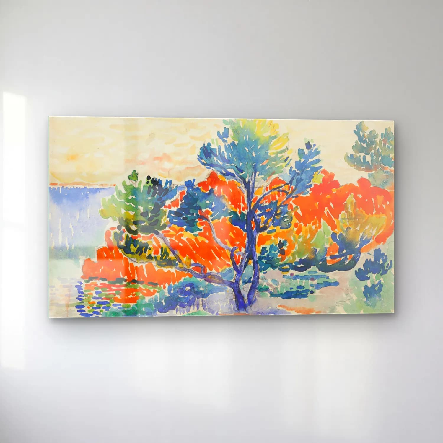 Henri Edmond Cross – Les-Roches-rouges-à-Agay-by-Henri-Edmond-Cross cam tablo — sol açıdan görünüm