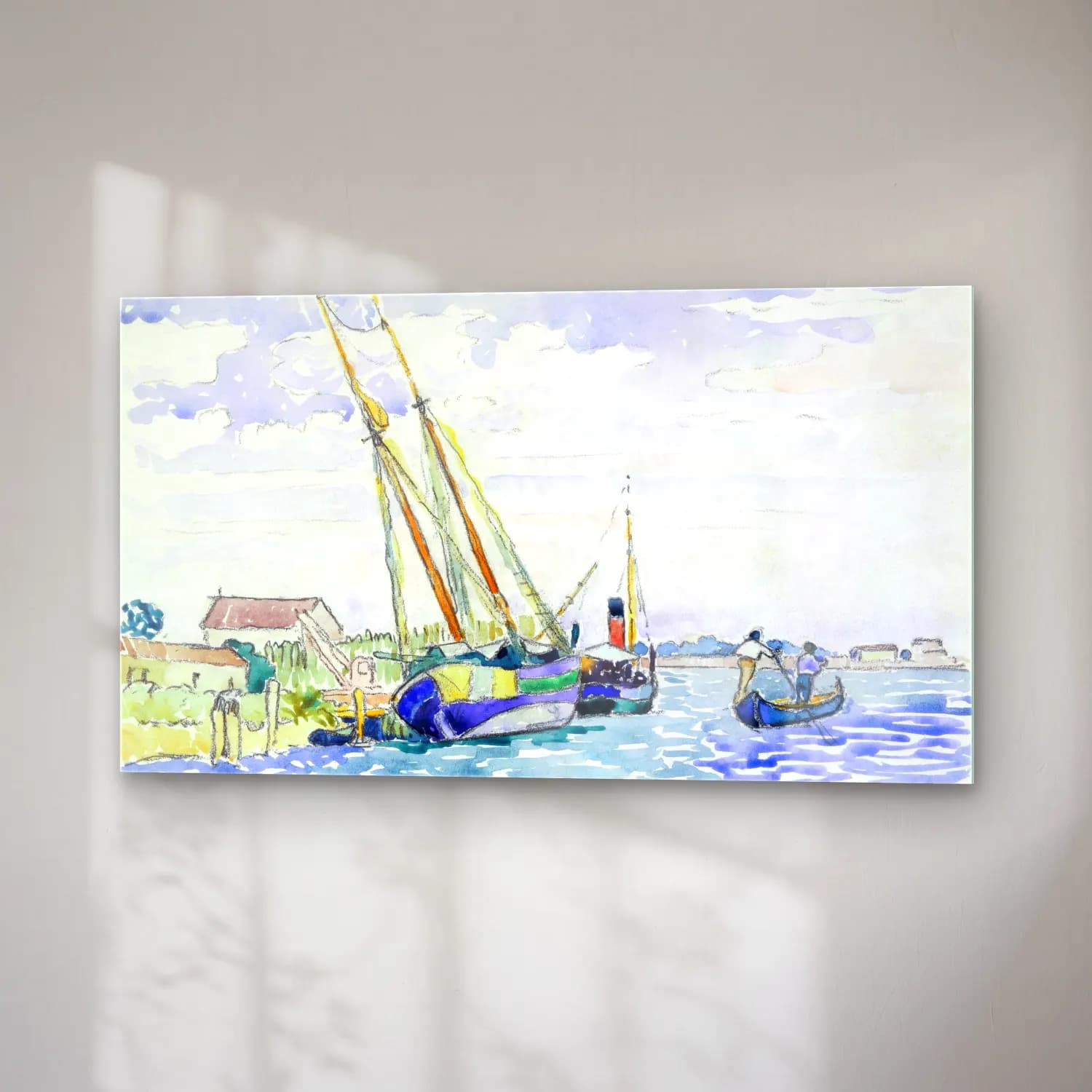 Henri Edmond Cross – Marine Scene cam tablo — sağ açıdan görünüm